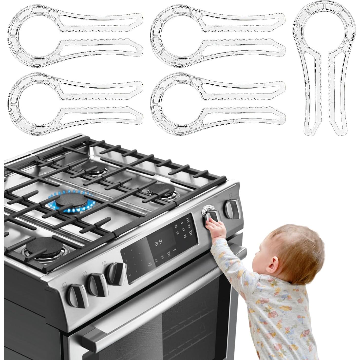 Cubiertas de Seguridad para Perillas de Estufa a Gas - 5 Pzas