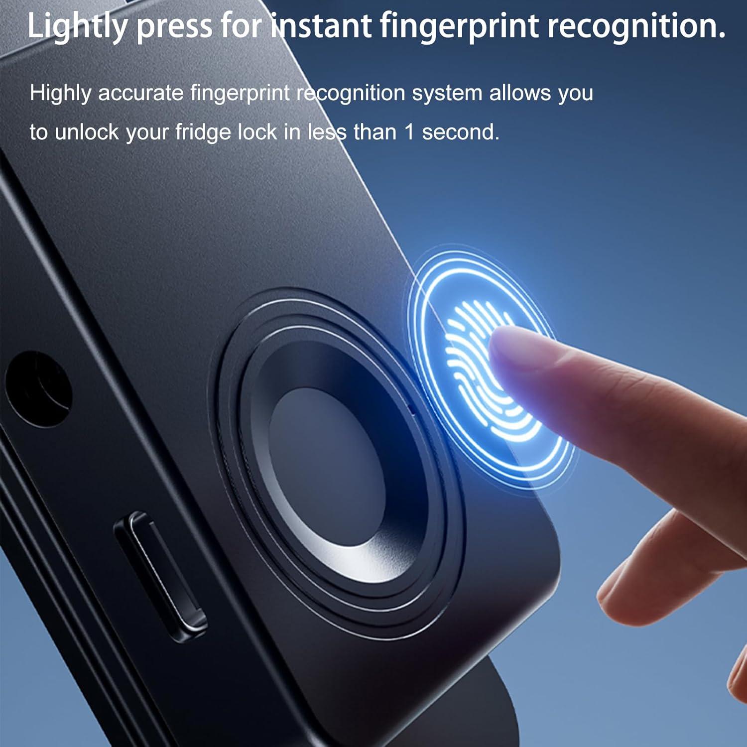 Cerradura de Refrigerador KIZZHISI Biométrica con Huella Dactilar