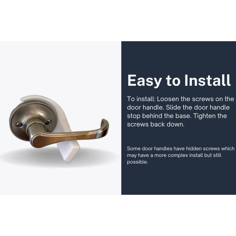 Bloqueo de Palanca de Puerta a Prueba de Niños y Mascotas - 4 Unidades Círculo Blanco