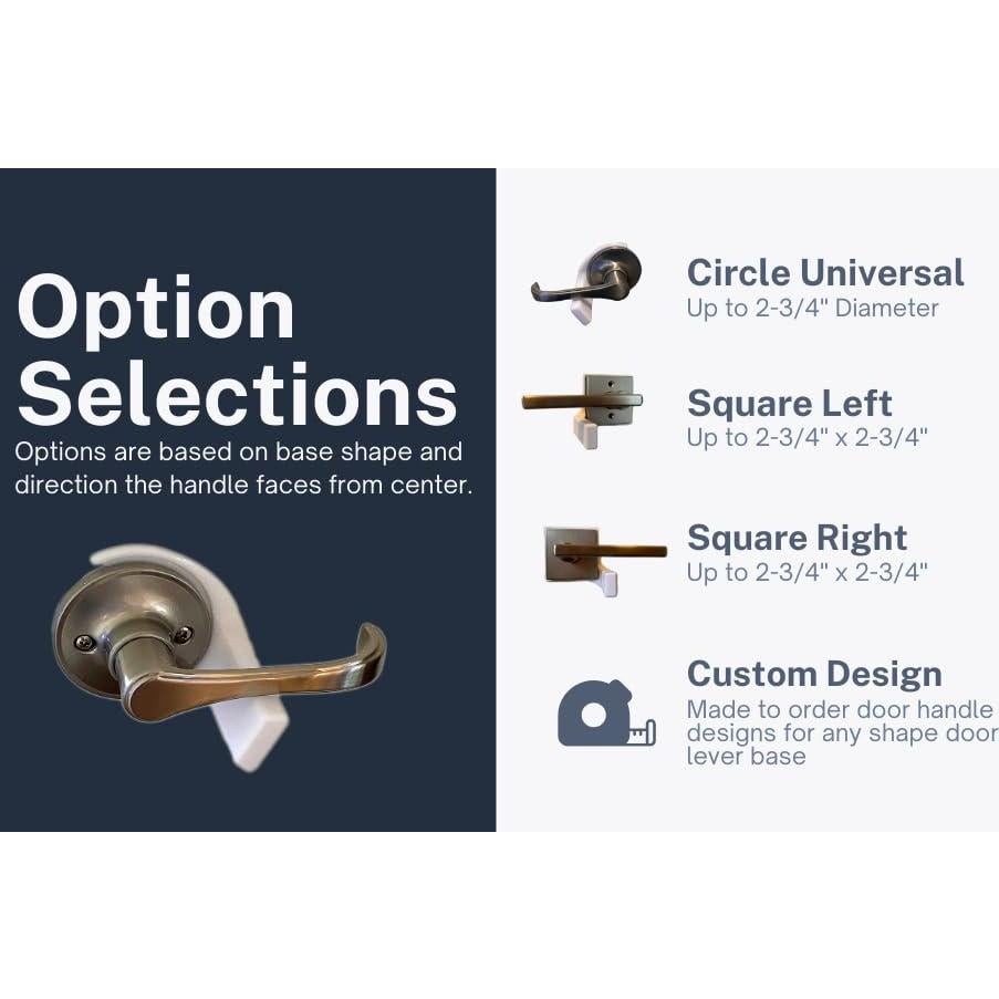 Bloqueo de Palanca de Puerta a Prueba de Niños y Mascotas - 4 Unidades Círculo Blanco