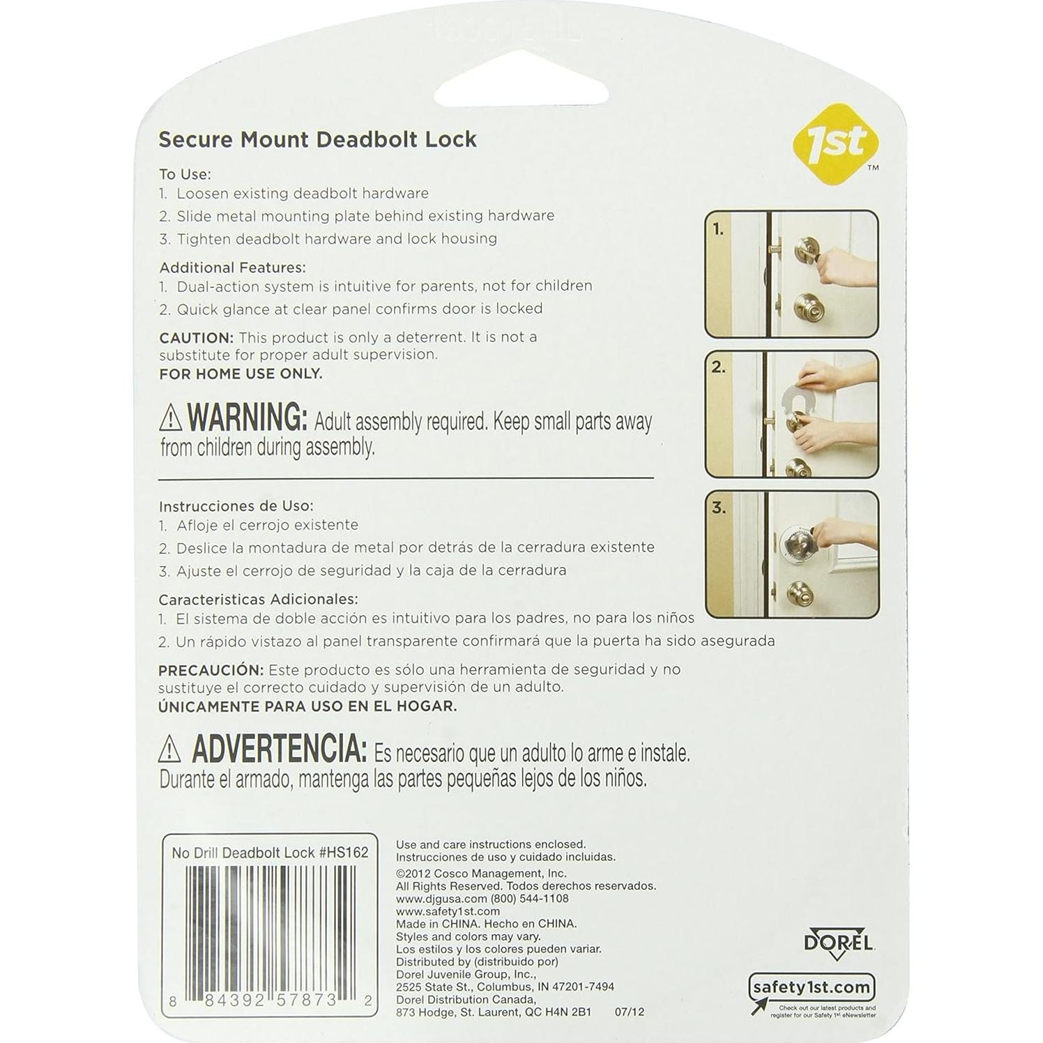 Cerradura de Pestillo Safety 1st para Seguridad Infantil Blanca