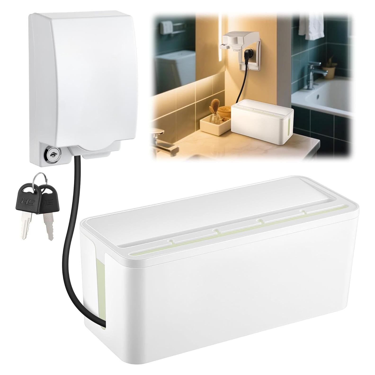 Caja de Cubierta de Regleta y Enchufe Dunkive 30x13cm