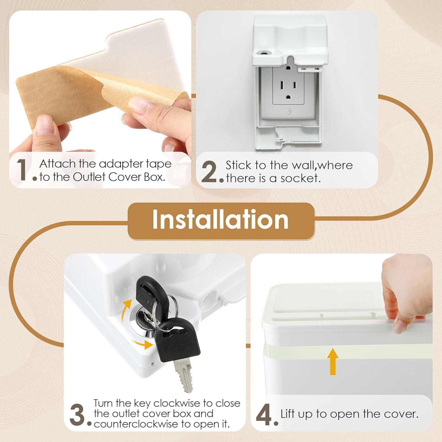 Caja de Cubierta de Regleta y Enchufe Dunkive 30x13cm