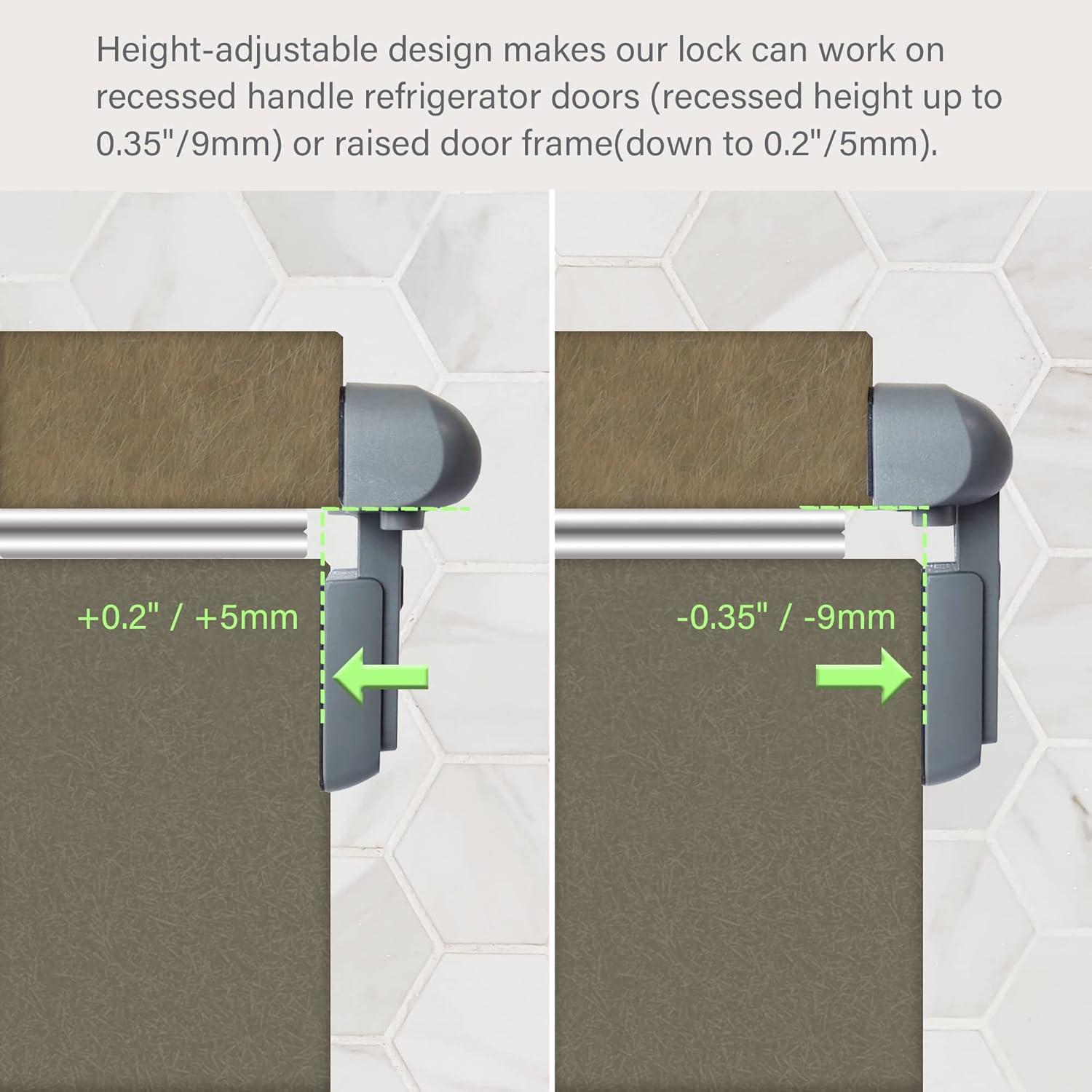 Cerradura de Nevera a Prueba de Niños HT - Gris, 1 Paquete