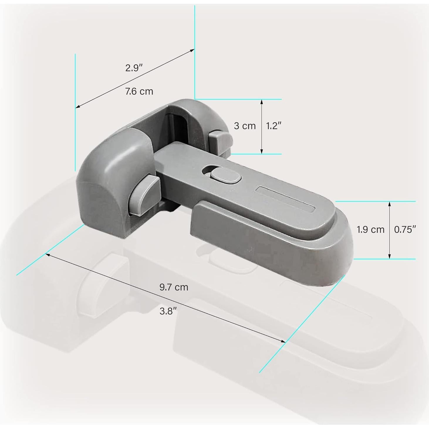 Cerradura de Nevera a Prueba de Niños HT - Gris, 1 Paquete