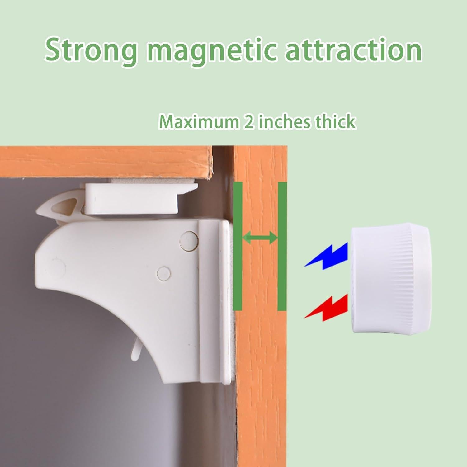 Paquete de 10 Cerraduras Magnéticas Vkania para Gabinetes