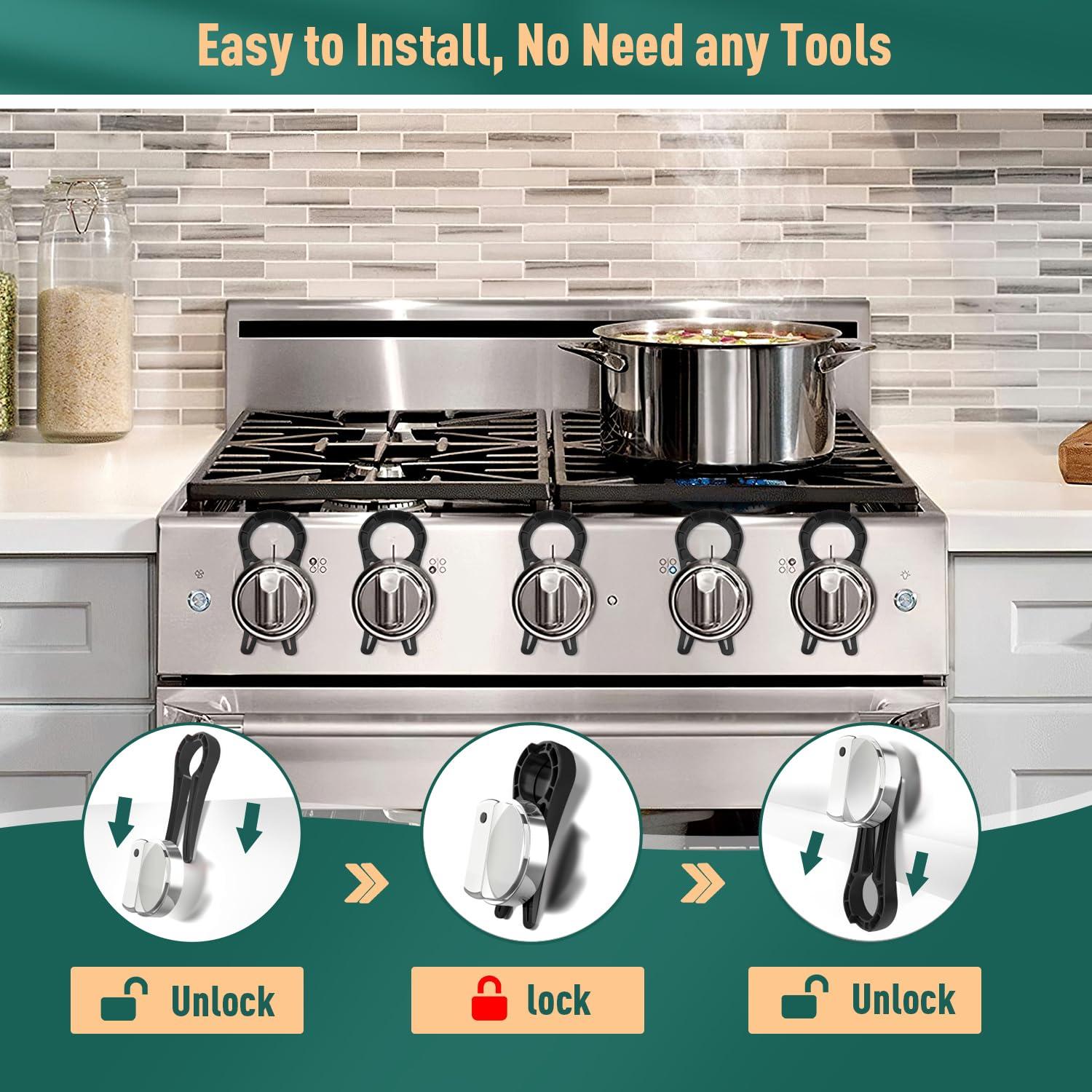 Bloqueo de Perilla de Estufa a Gas a Prueba de Bebés - 5 Unidades