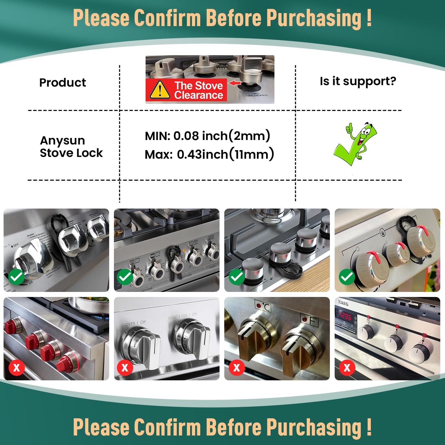 Bloqueo de Perilla de Estufa a Gas a Prueba de Bebés - 5 Unidades
