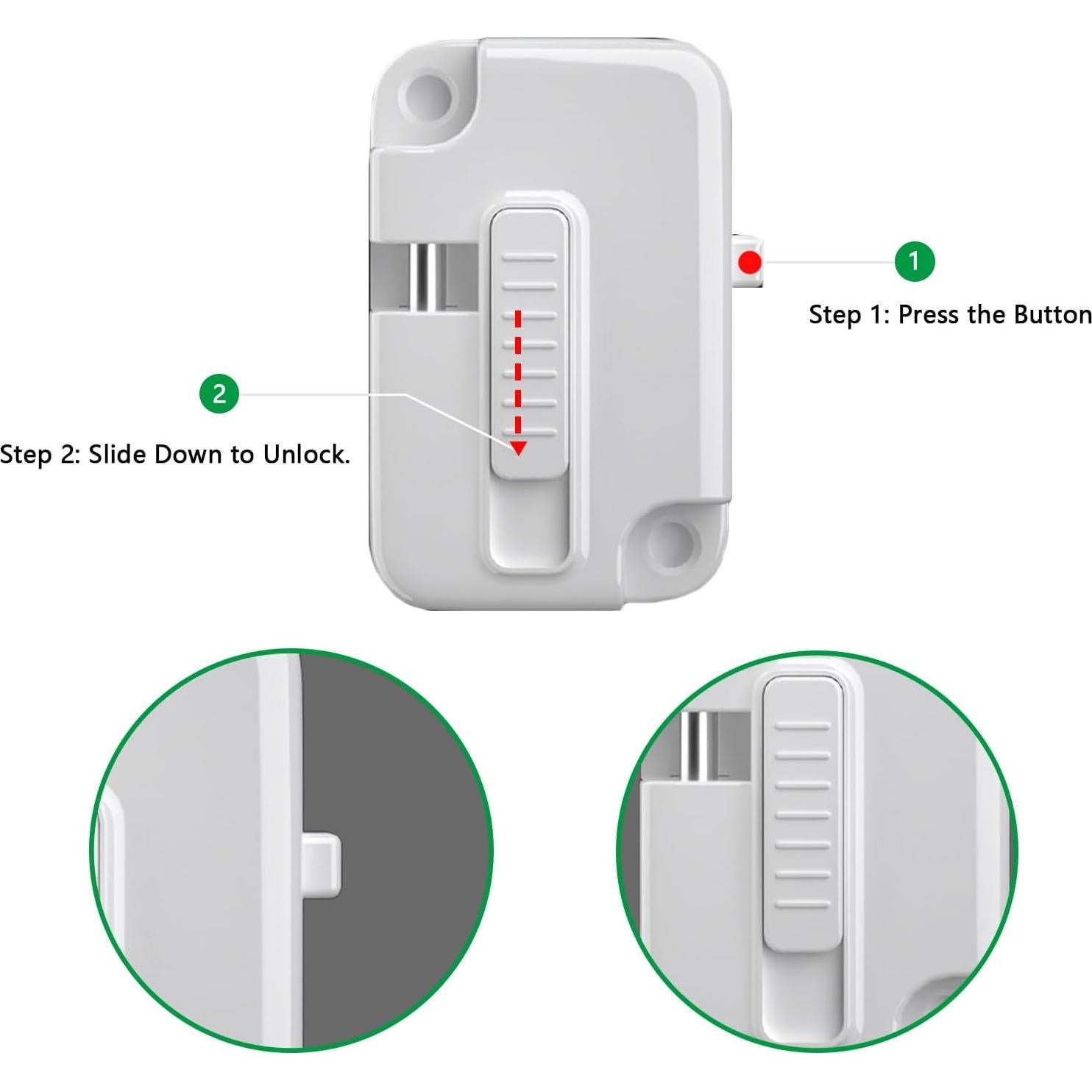 Cerraduras para Gabinetes KIZZHISI 2 Piezas Ajustables