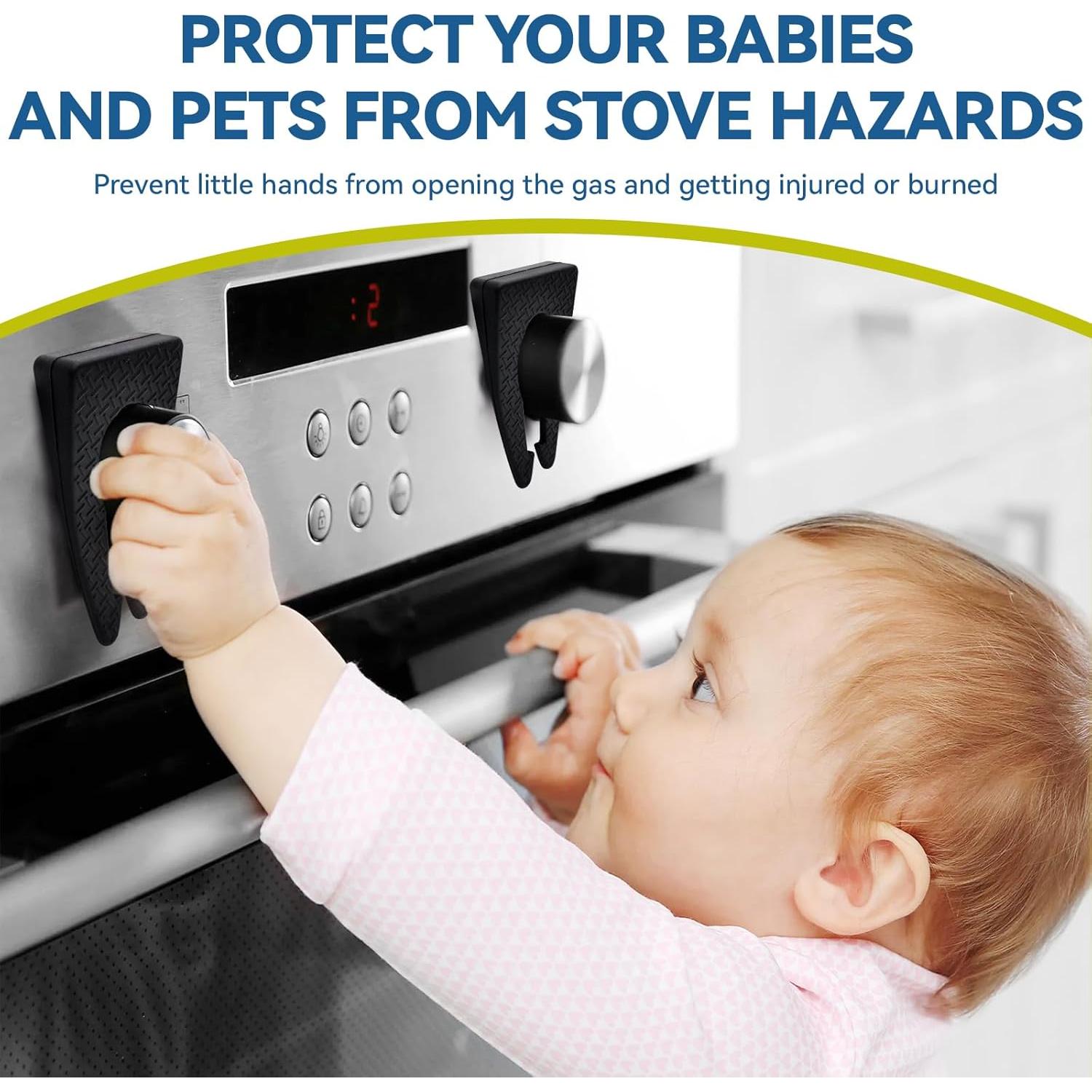 Cubiertas de Seguridad para Perillas de Estufa de Gas - 5 Piezas