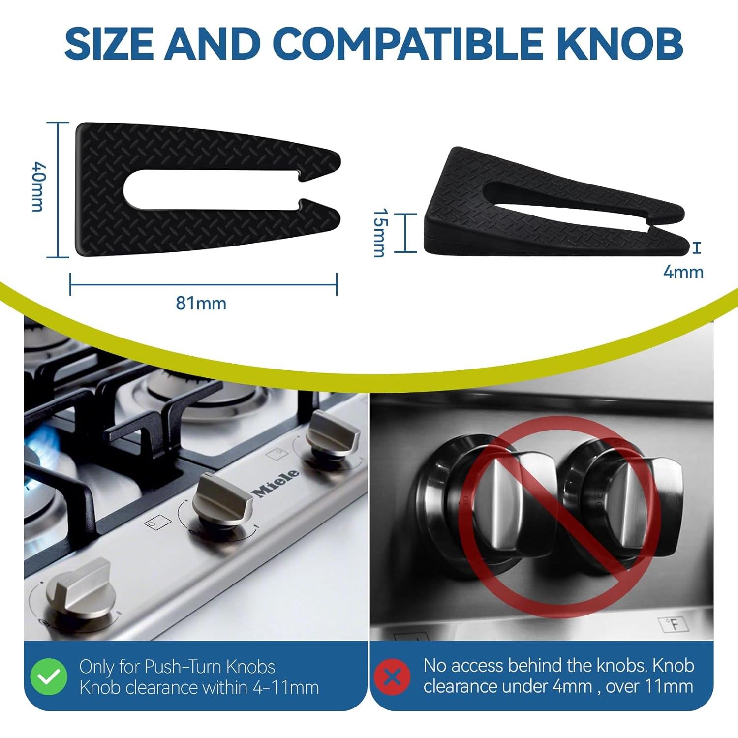 Cubiertas de Seguridad para Perillas de Estufa de Gas - 5 Piezas