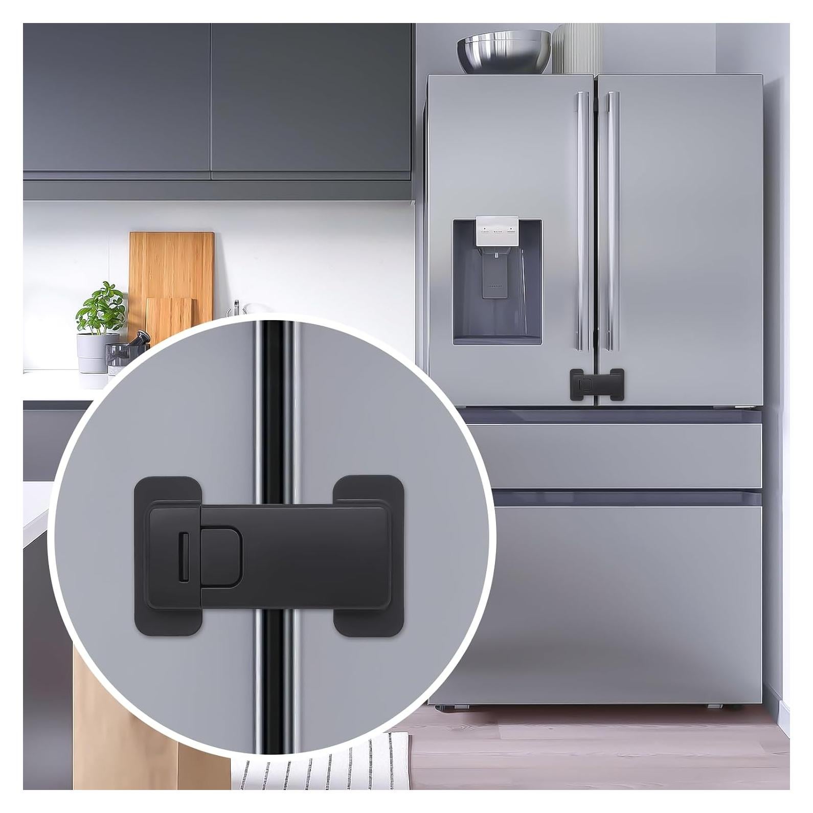 Candado de Seguridad para Nevera Francesa Uhimooi Negro