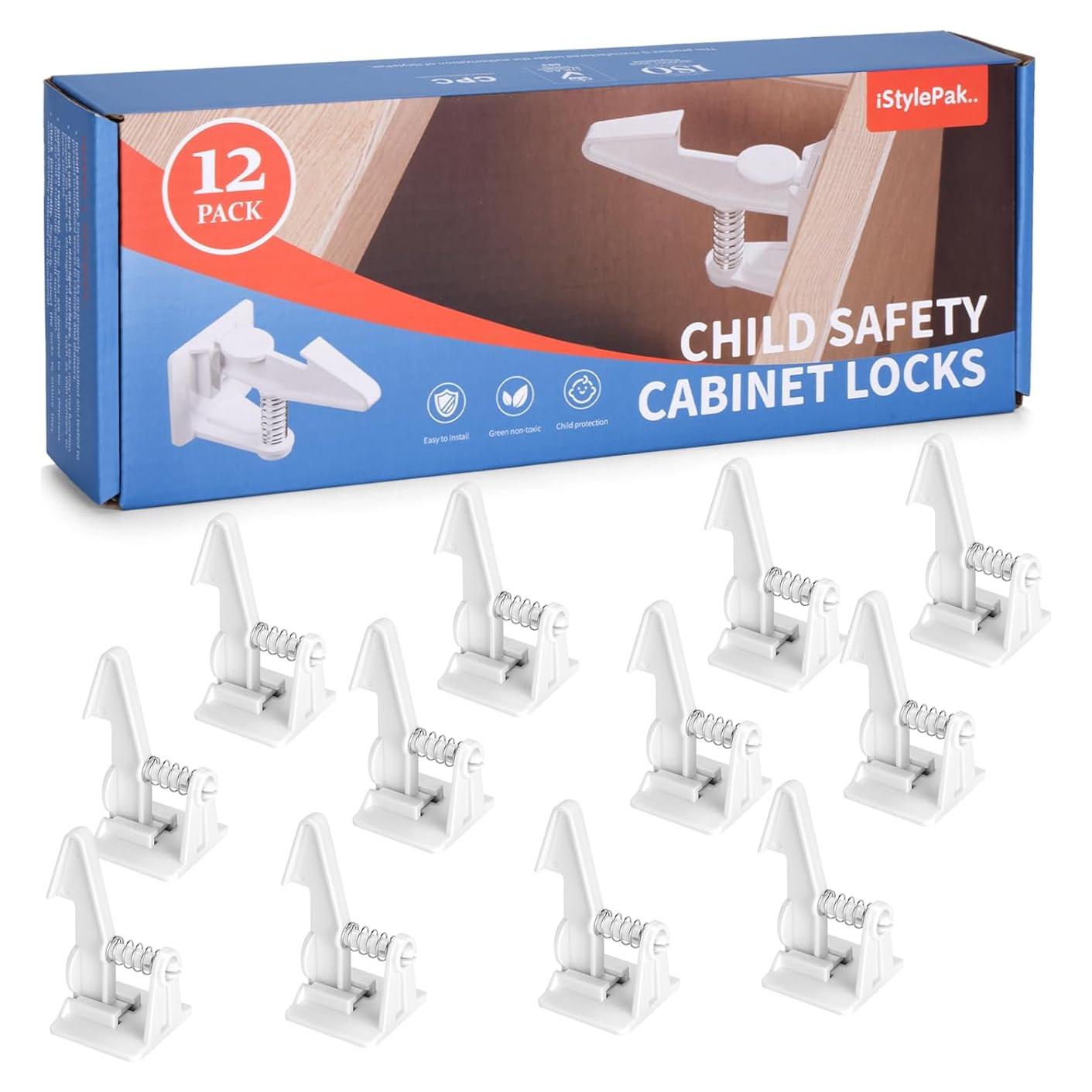 Candados de Seguridad para Niños iStylepak - 12 Paquete con Adhesivo 3M