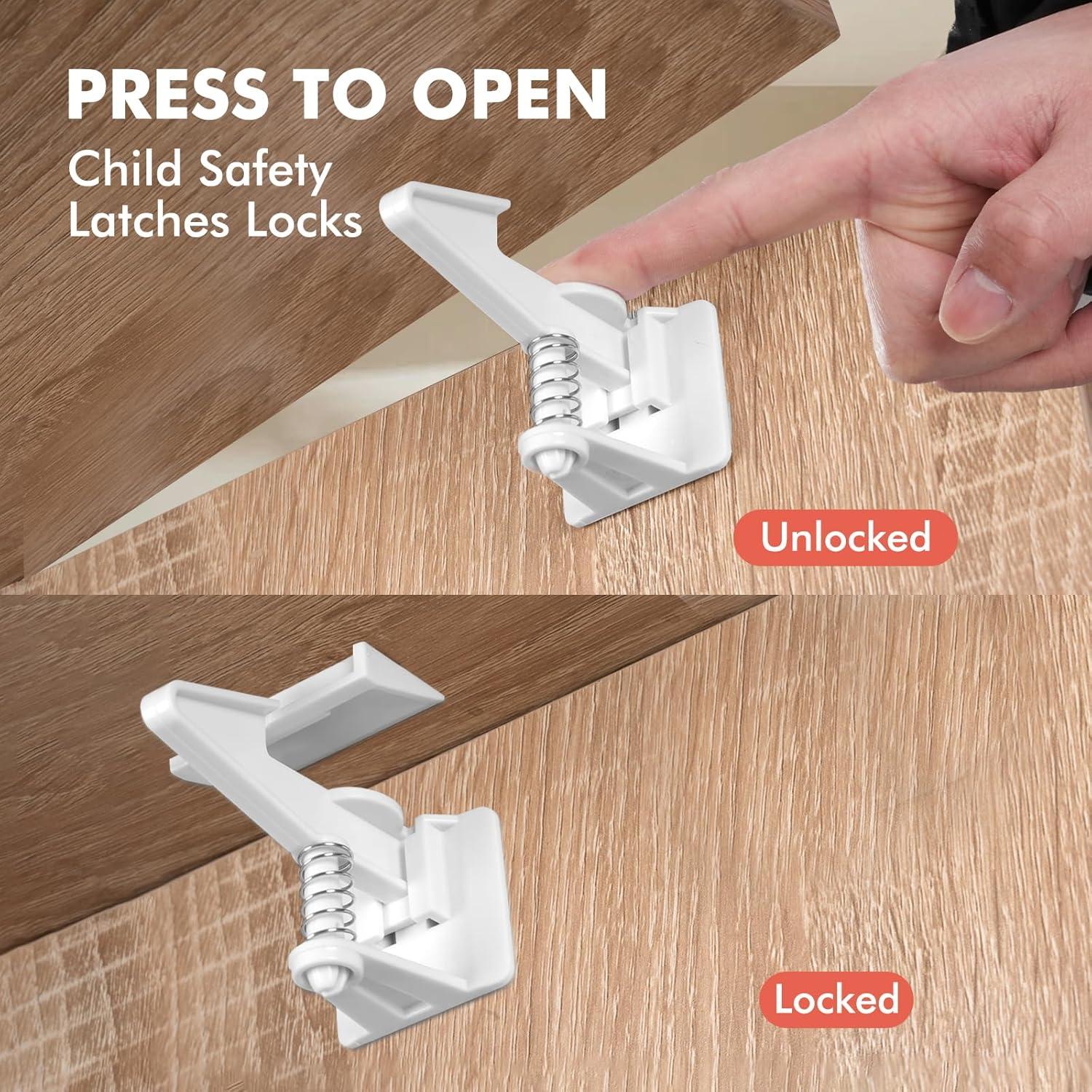 Candados de Seguridad para Niños iStylepak - 12 Paquete con Adhesivo 3M