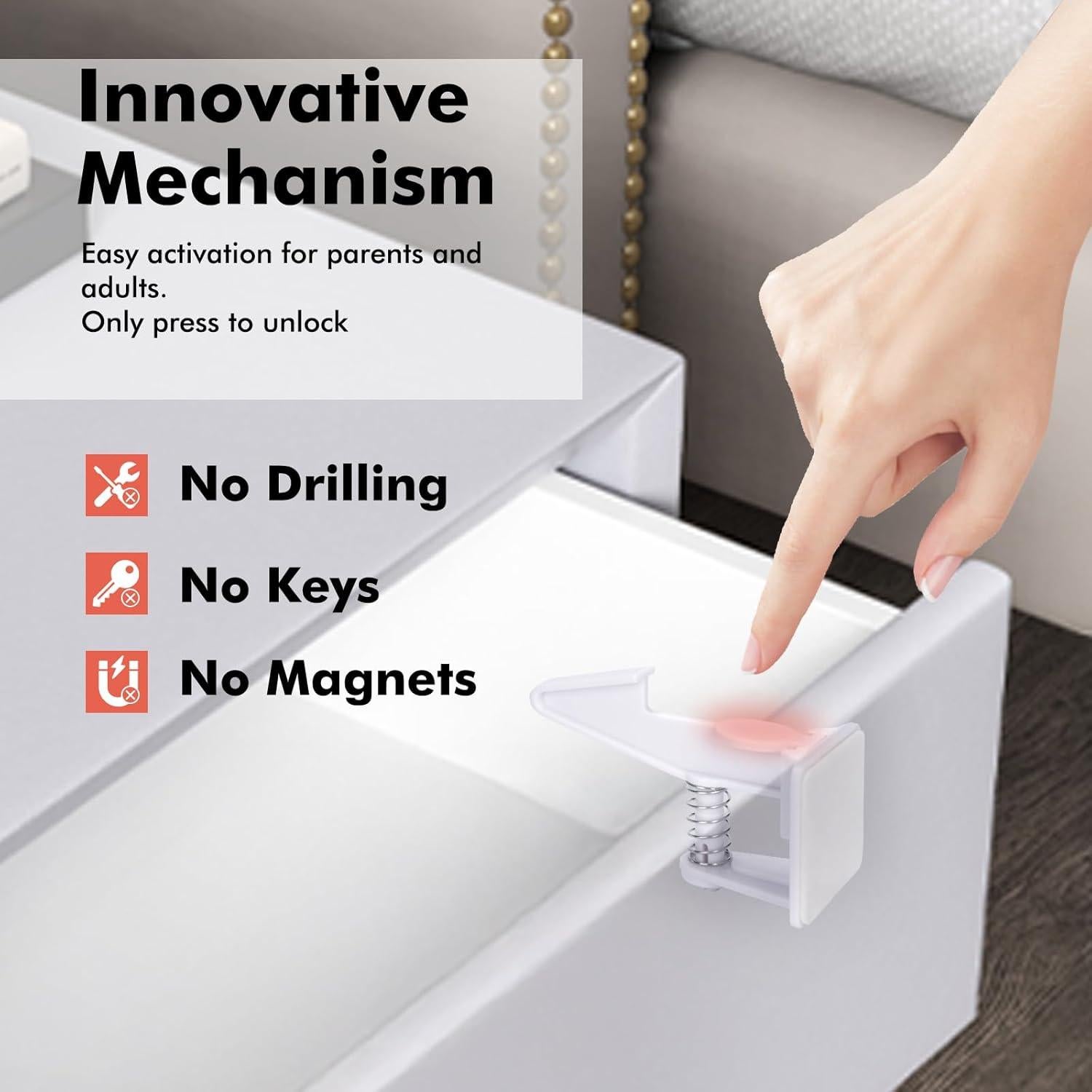 Candados de Seguridad para Niños iStylepak - 12 Paquete con Adhesivo 3M