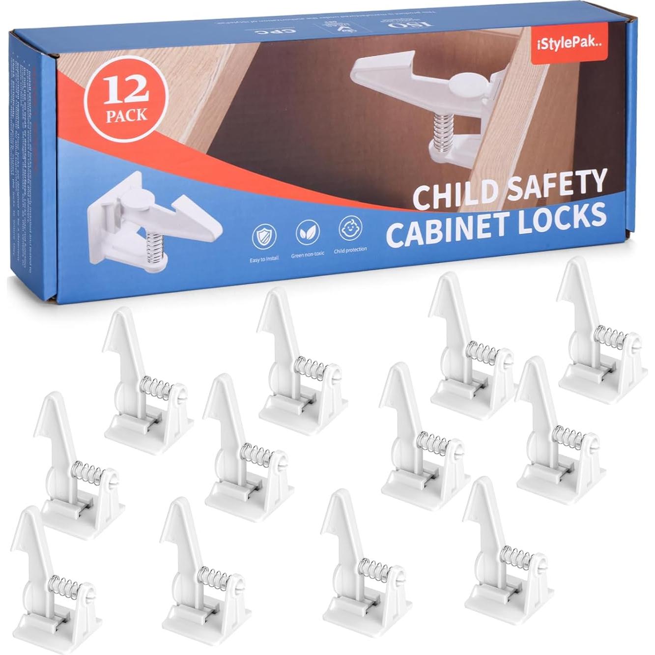 Candados de Seguridad para Niños iStylepak - 12 Paquete con Adhesivo 3M