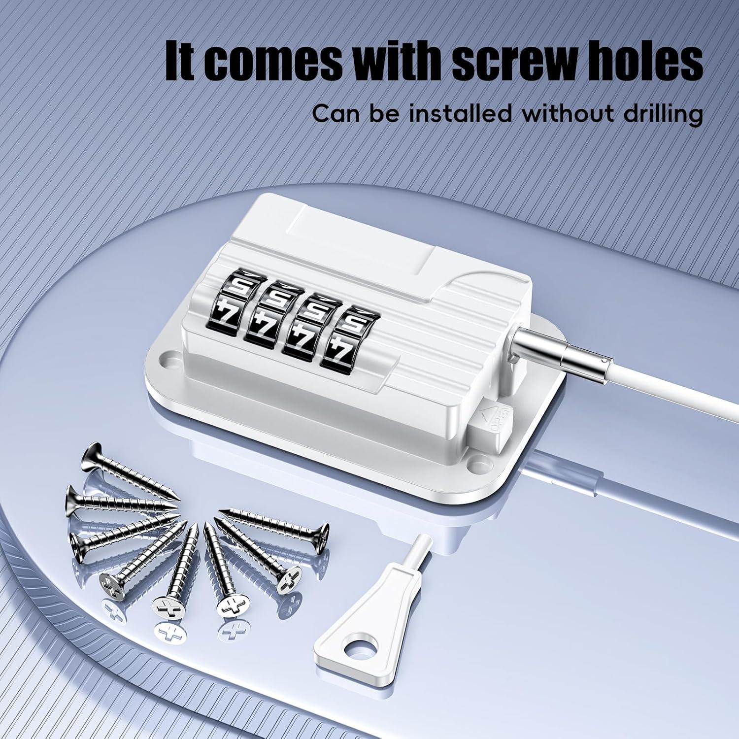 Cerradura de Refrigerador con Contraseña 4 Códigos Autoadhesiva