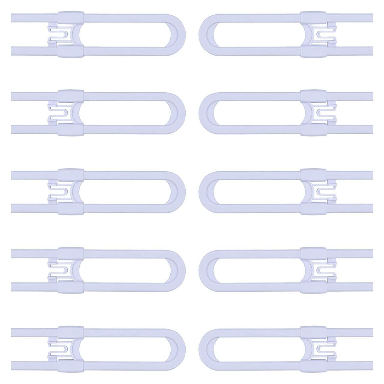 Cerraduras de Seguridad para Gabinetes OKEFAN - 10 Unidades Blancas