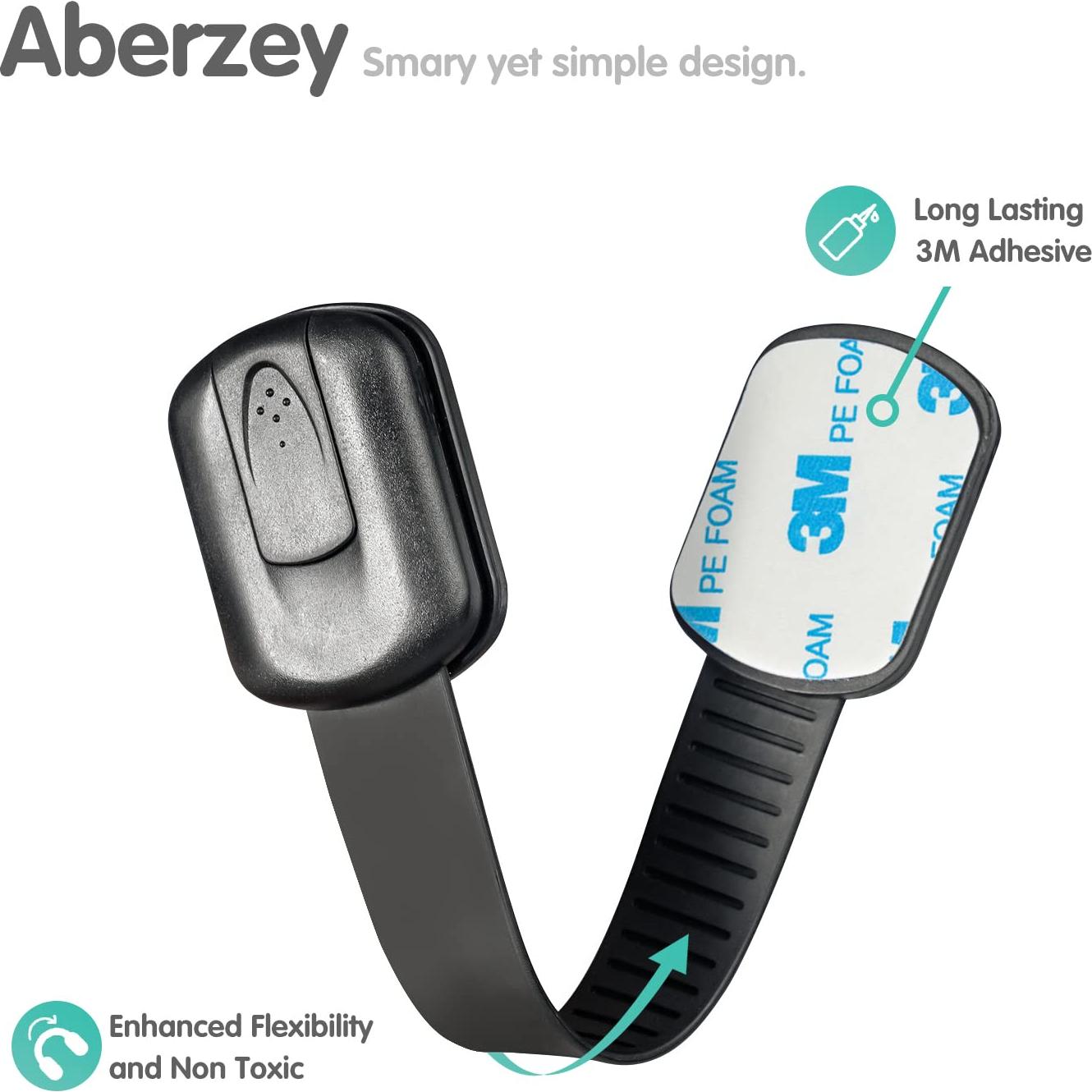 Cerradura de Gabinete a Prueba de Bebés Aberzey - 12 Piezas Negro