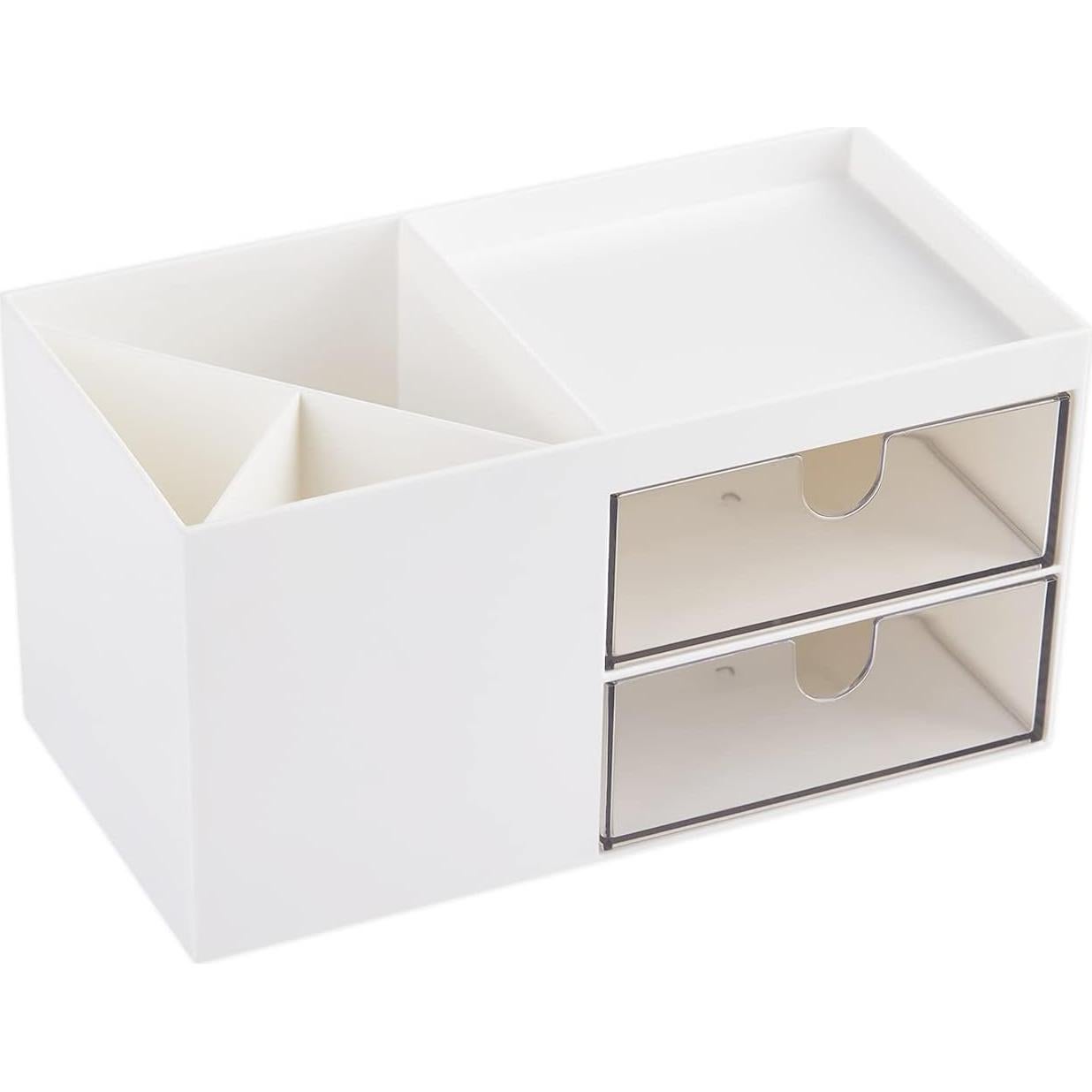 Organizador de Escritorio LETURE Blanco con Cajón 6 Compartimentos