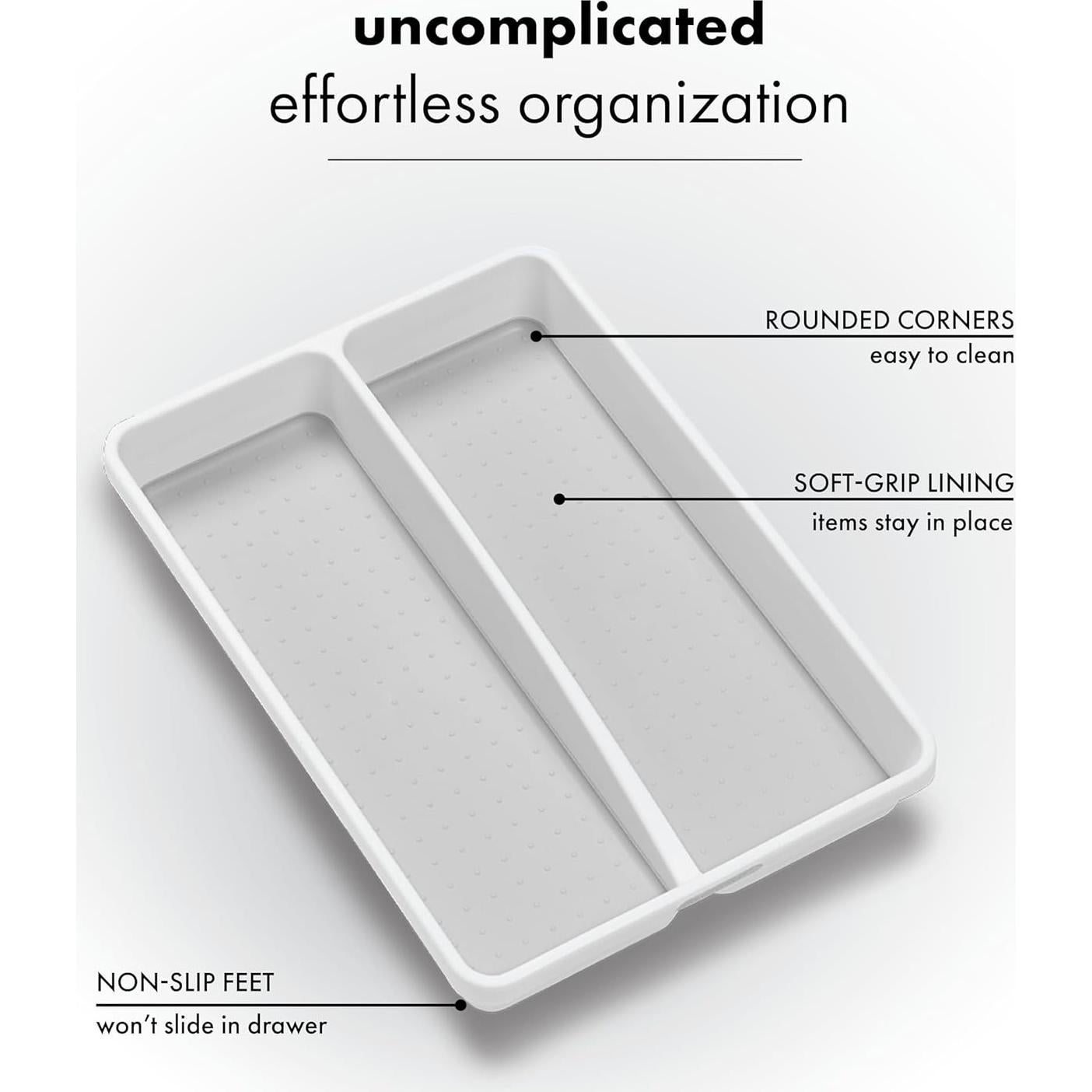 Bandeja organizadora de utensilios Madesmart 2 compartimentos