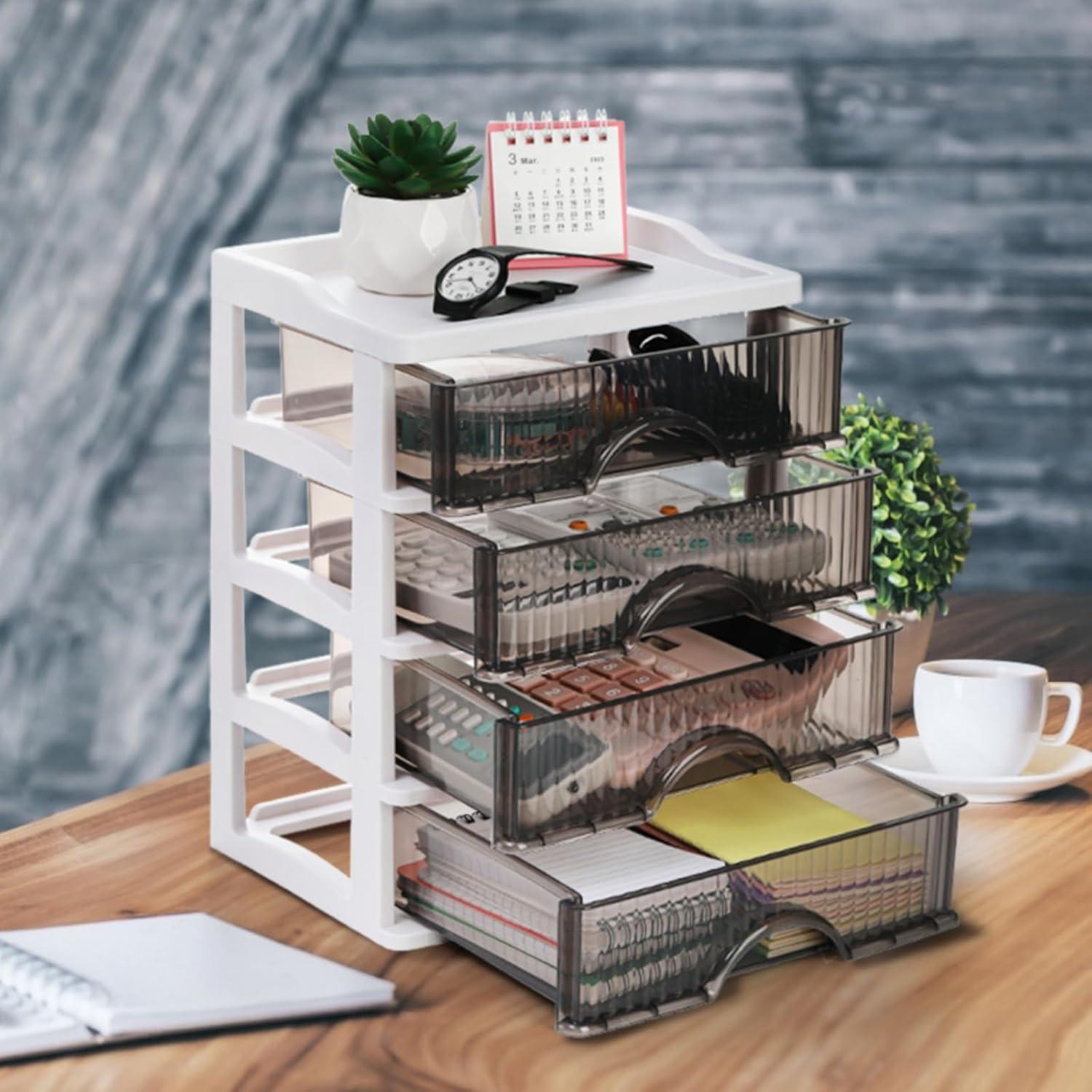 Organizador de Escritorio WRINGKIT con 4 Cajones Plástico 22.1x16.5x27.9cm