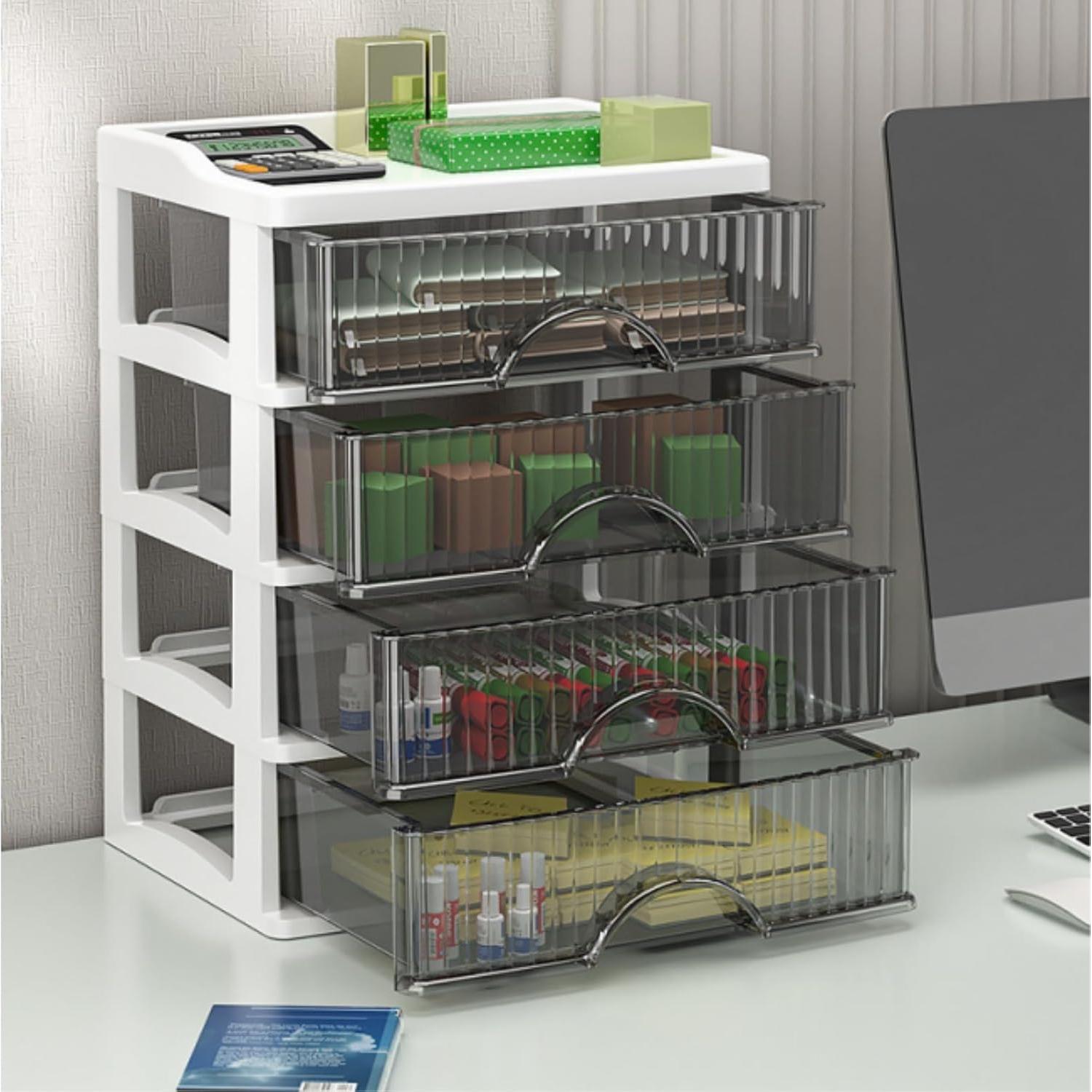 Organizador de Escritorio WRINGKIT con 4 Cajones Plástico 22.1x16.5x27.9cm