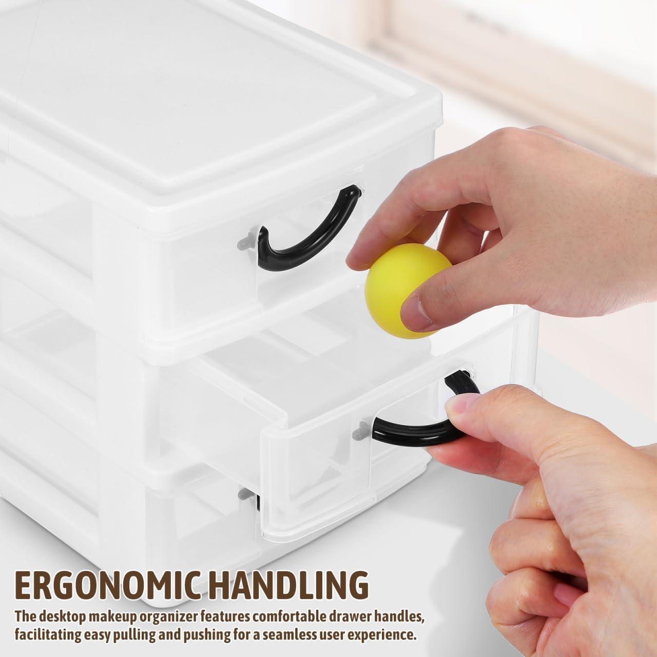 Mini Organizador de Cajones Transparentes SEWACC 3 Unidades 17x15x13cm