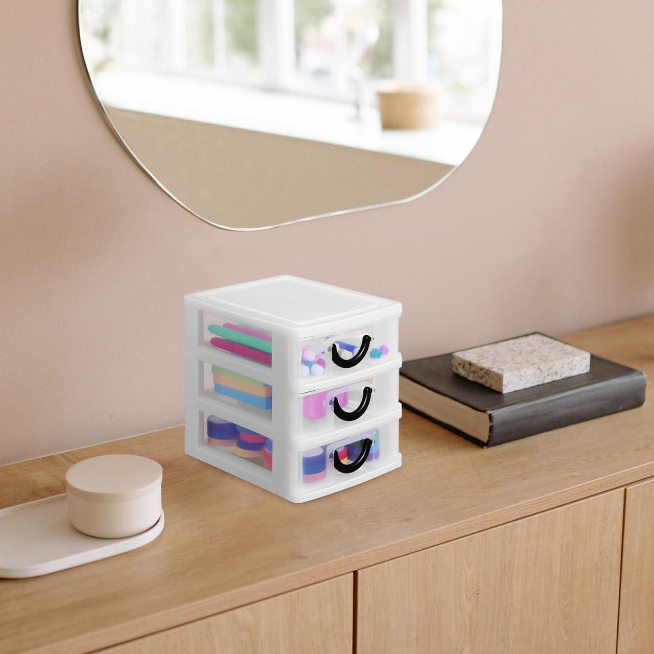 Mini Organizador de Cajones Transparentes SEWACC 3 Unidades 17x15x13cm