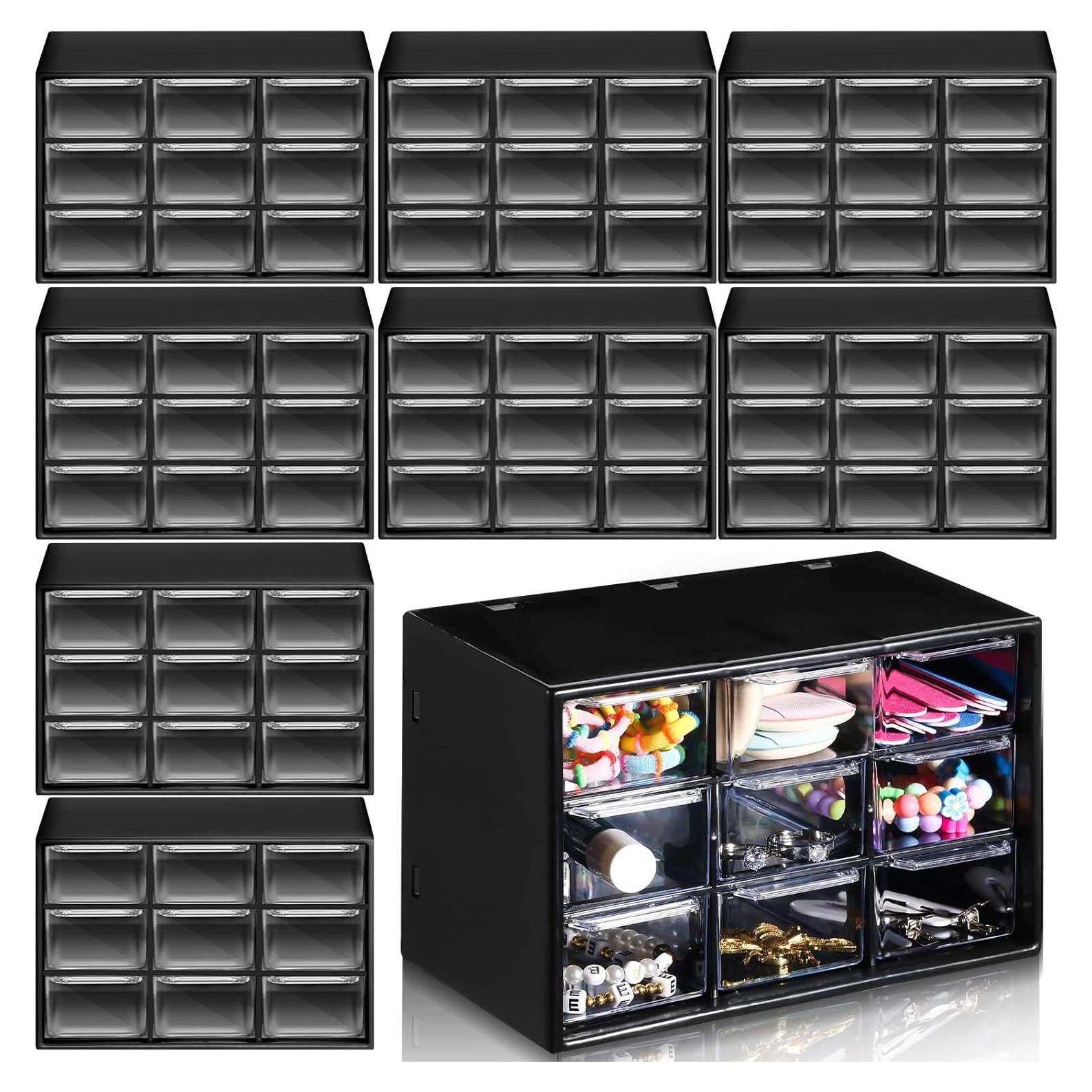 Organizador de Cajones Rtteri 9 Piezas Plástico Negro