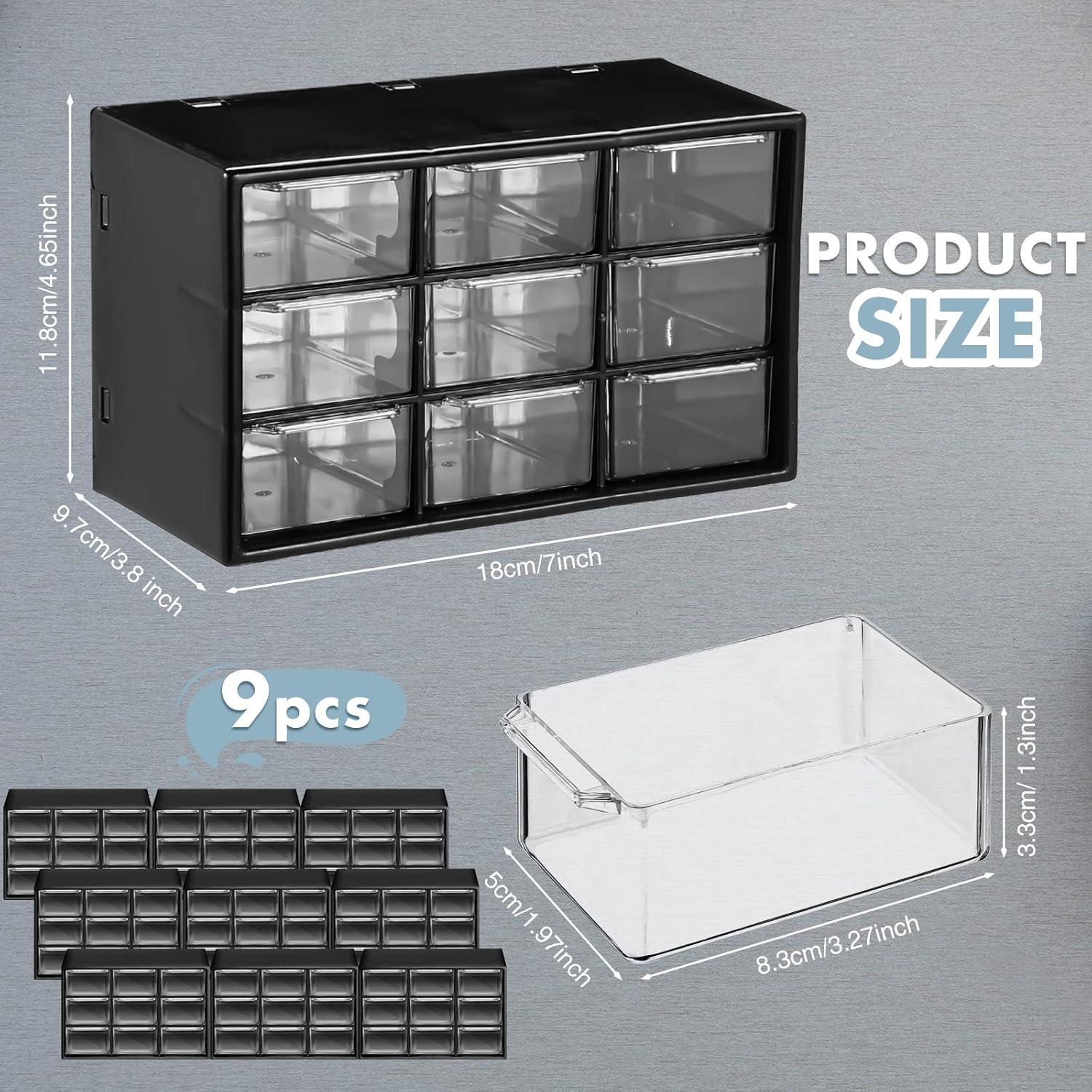 Organizador de Cajones Rtteri 9 Piezas Plástico Negro