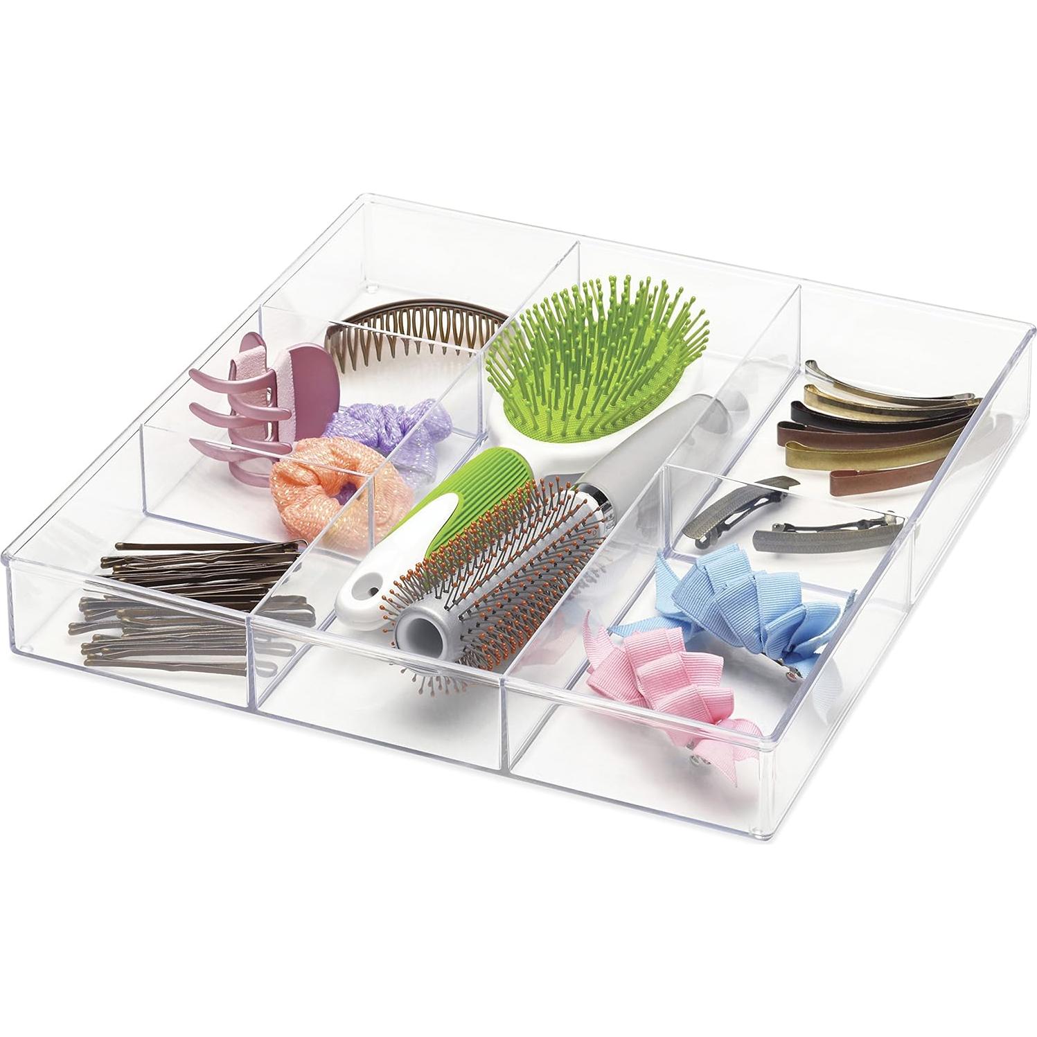 Organizador de Cajones Transparente Whitmor 6 Secciones 30.2x30.2 cm
