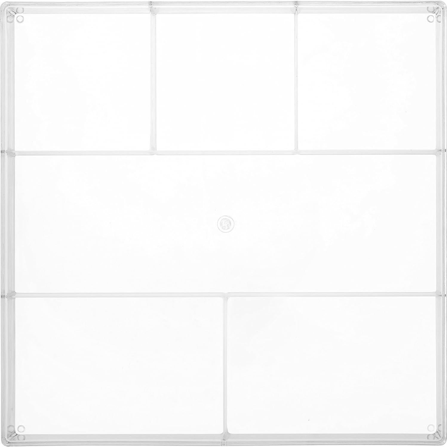 Organizador de Cajones Transparente Whitmor 6 Secciones 30.2x30.2 cm