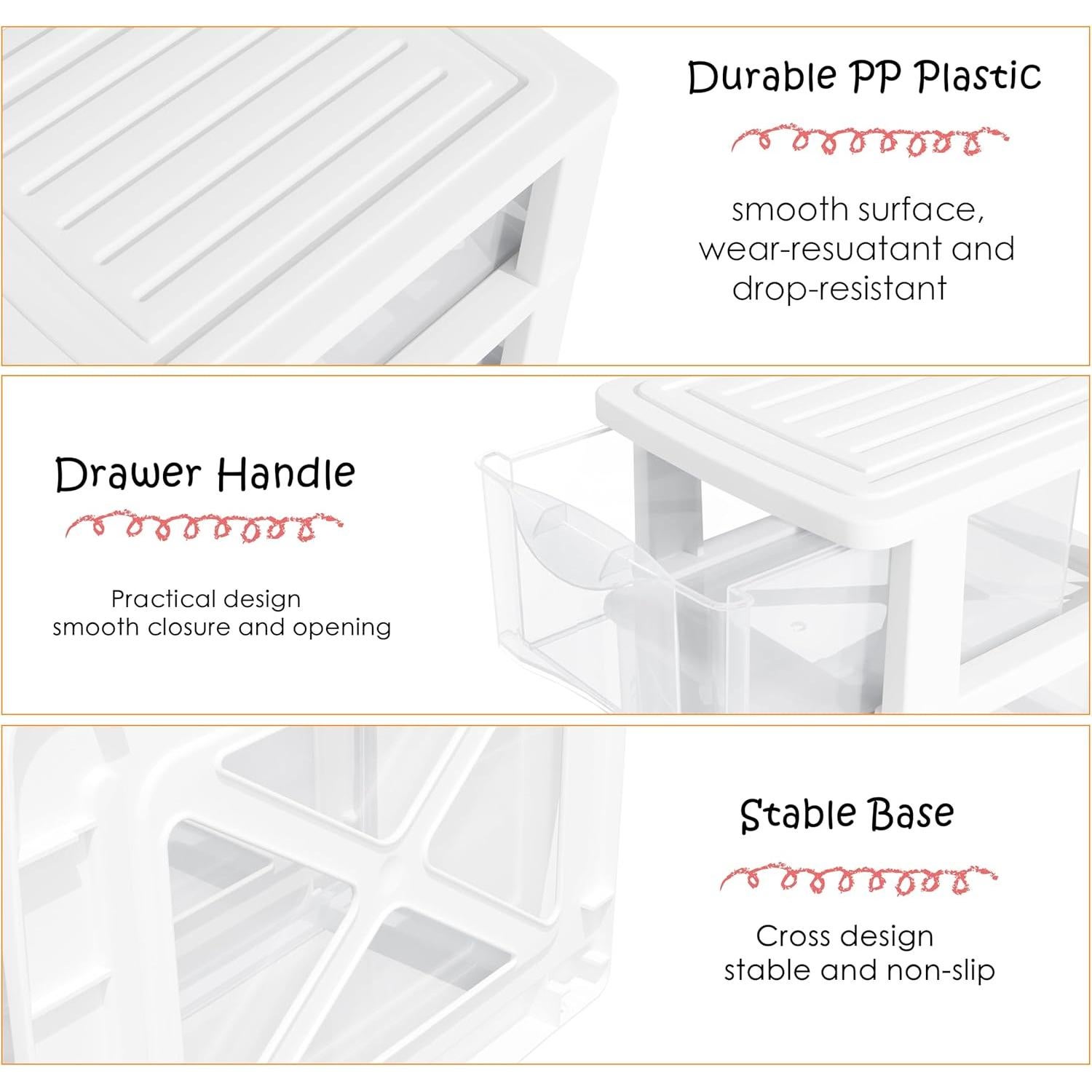 Organizador de Escritorio ihomecooker Mini 3 Cajones Blanco