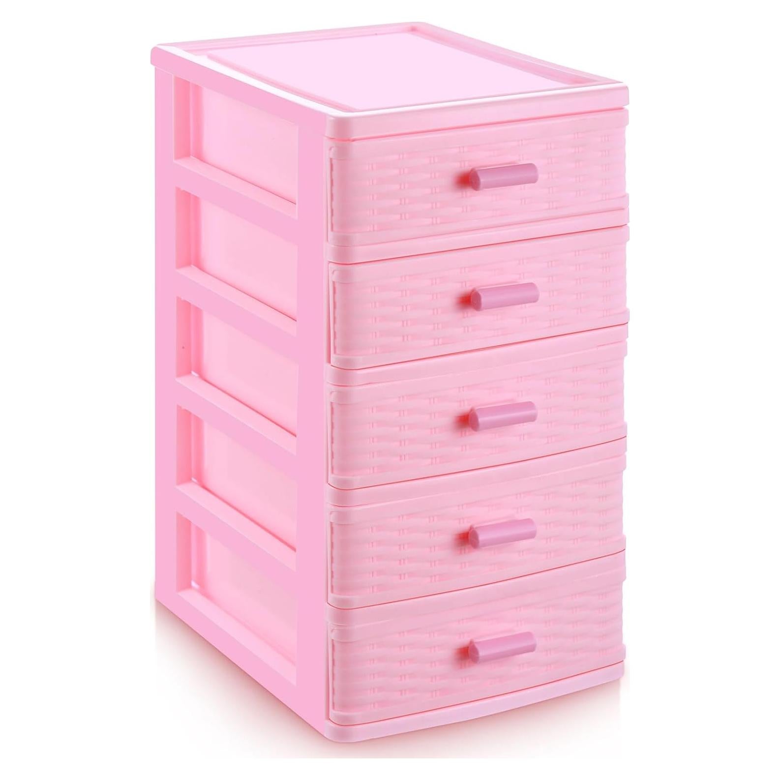 Caja de Almacenamiento de Joyería Rosa Threehoney 5 Capas
