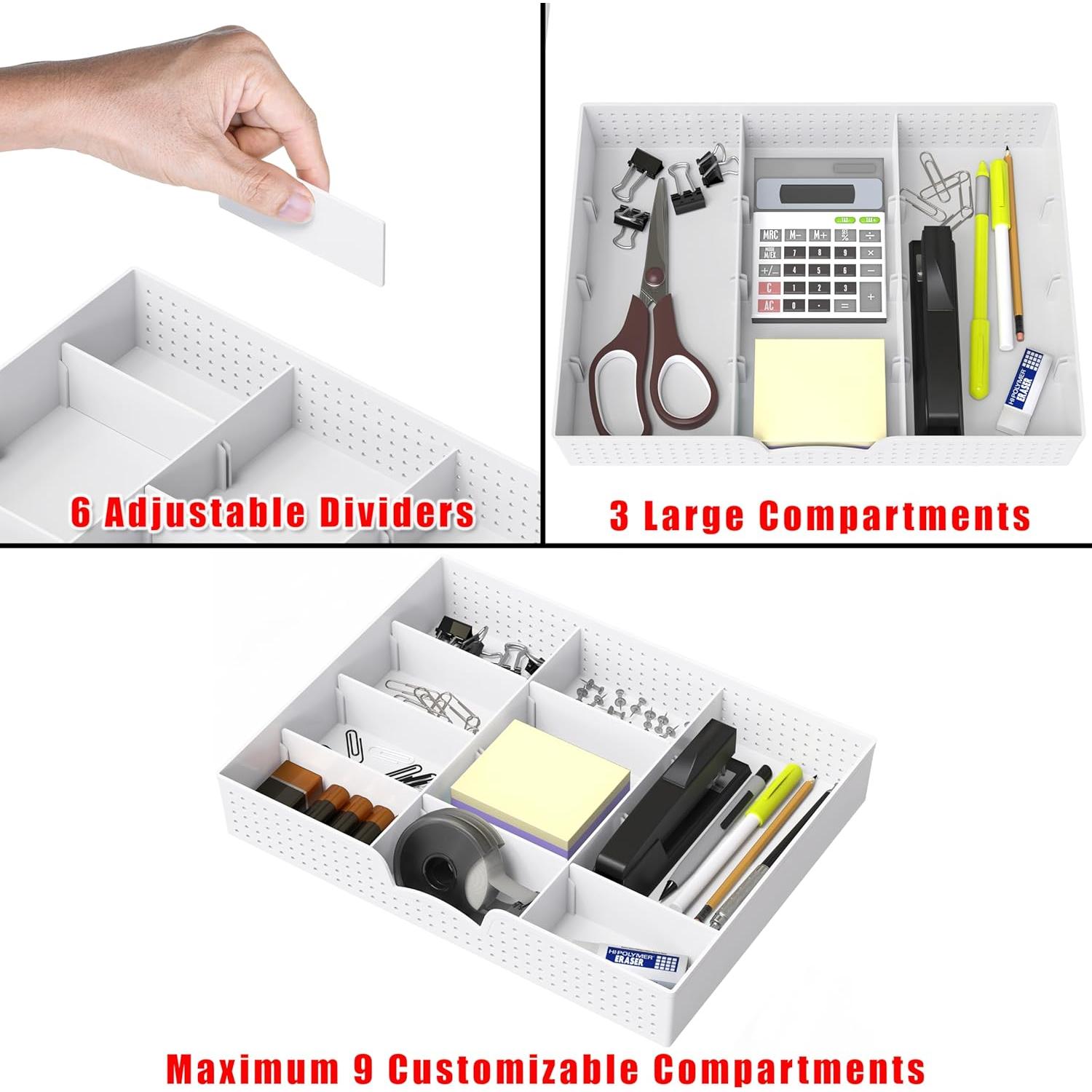 Organizador de Cajones Simple Houseware Blanco 9 Compartimentos