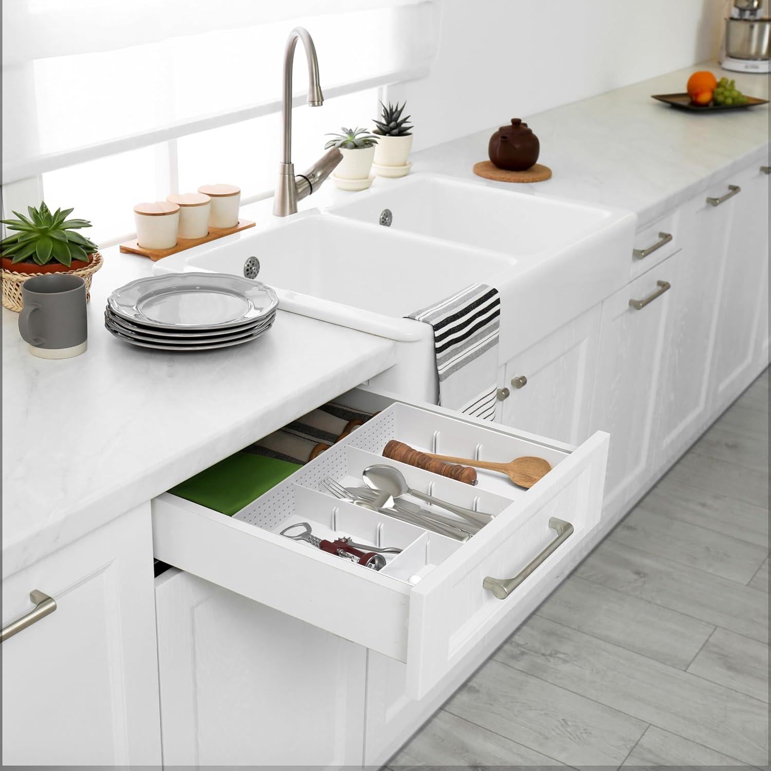 Organizador de Cajones Simple Houseware Blanco 9 Compartimentos