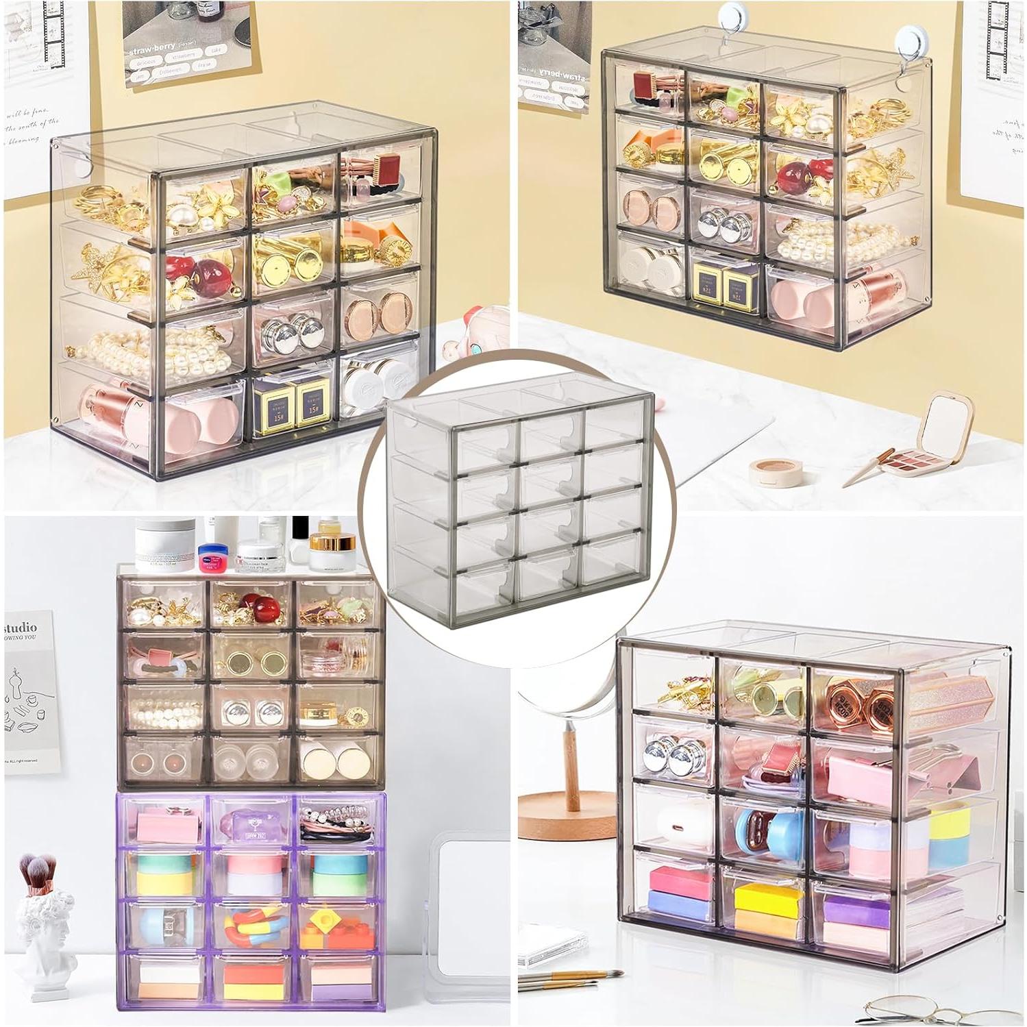 Organizador de Escritorio FODIENS con 12 Cajones Transparentes