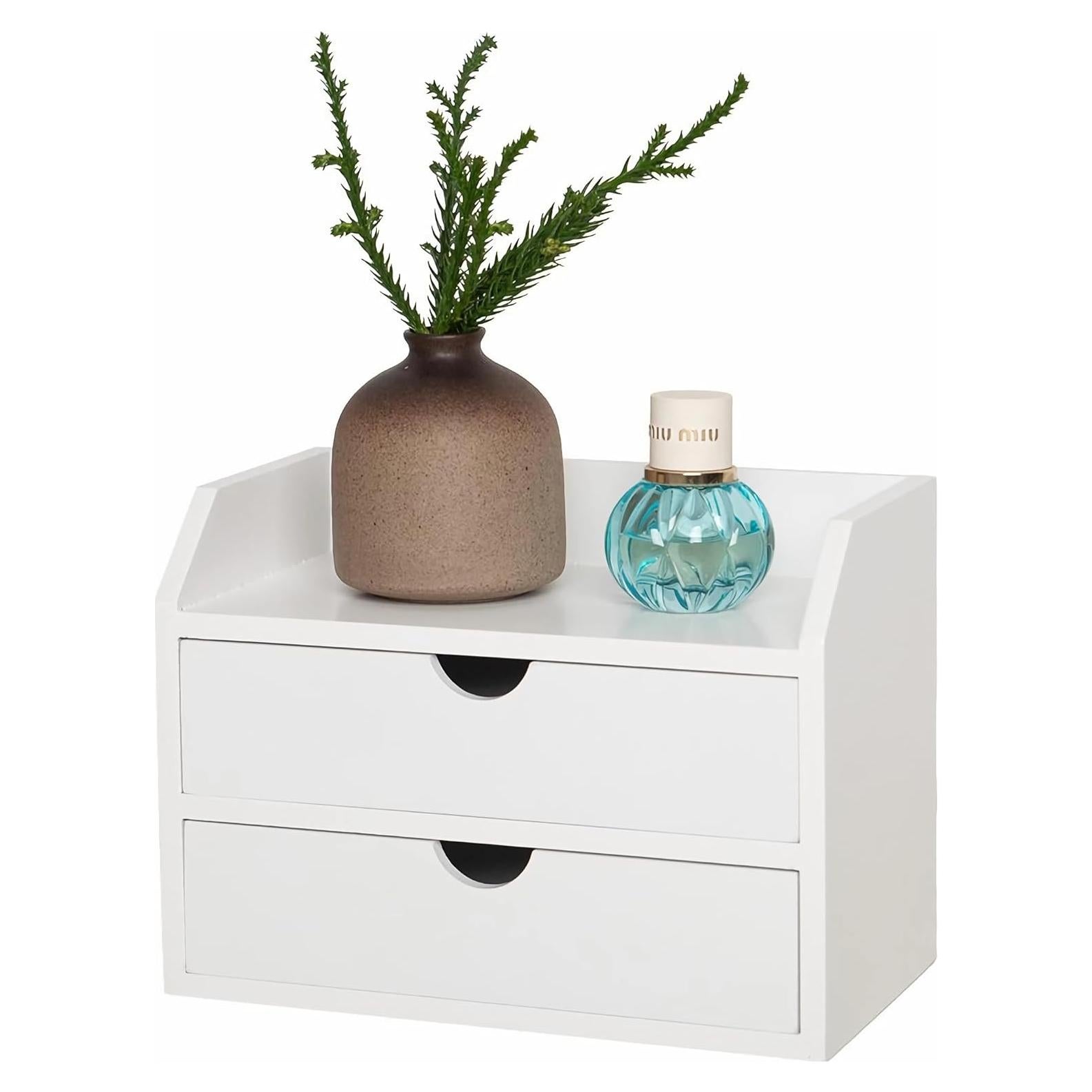 Organizador de Escritorio Blanco Rose Bloom con 2 Cajones