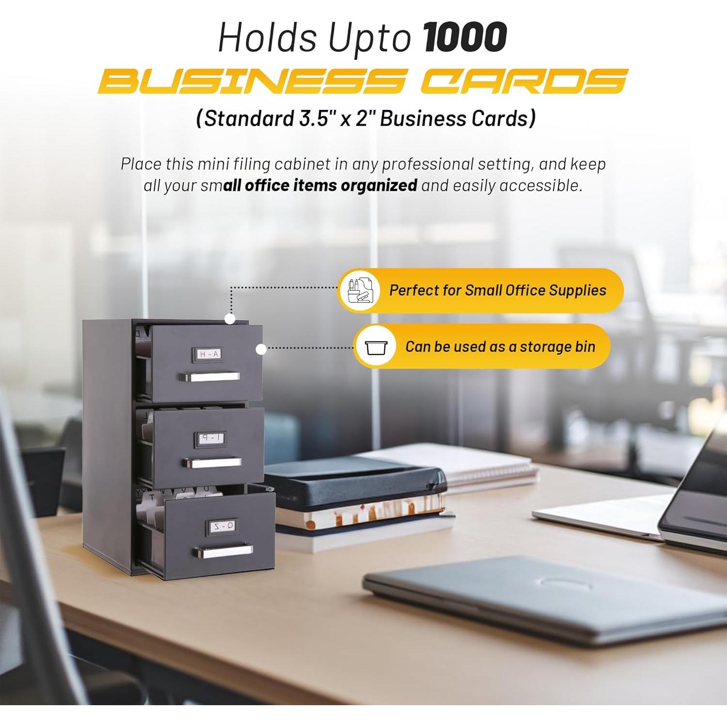 Gabinete de Archivos Mini Vaulted Skulls 3 Cajones Gris 22.23x11.43x12.7 cm