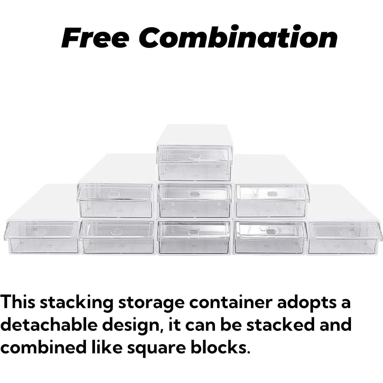 Cajón Apilable de Almacenamiento Goaste 9 Pack con Divisores