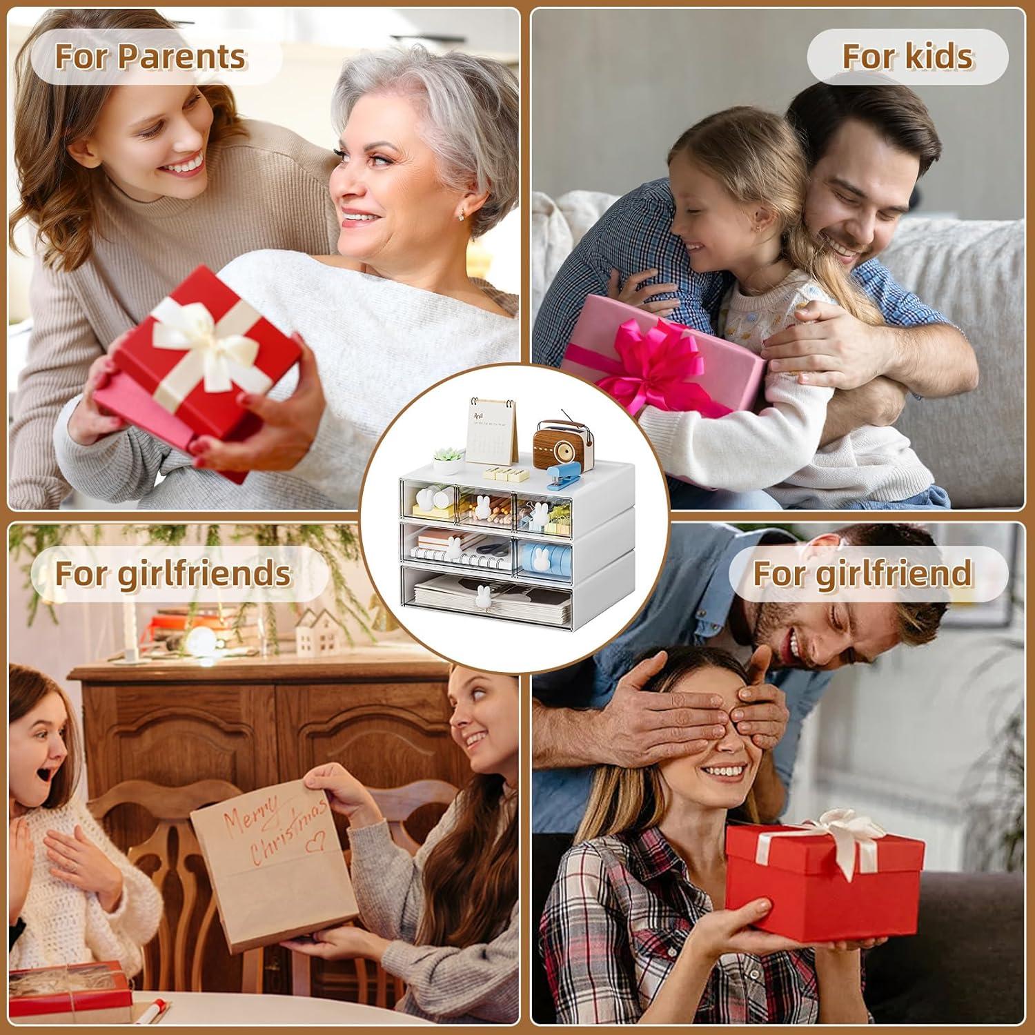 Organizador de Escritorio Marbrasse 6 Cajones Apilables ABS