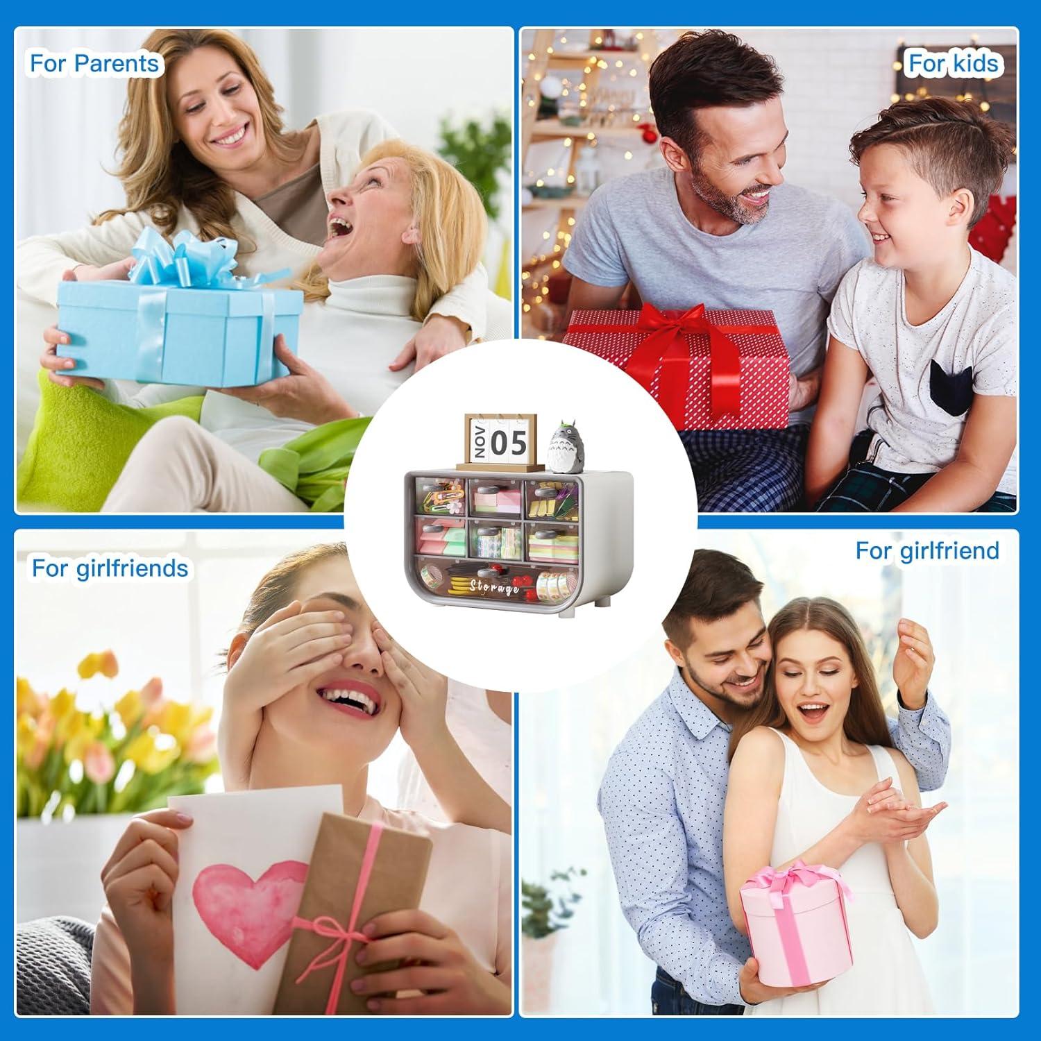 Organizador de Escritorio Futufirst Gris con 7 Cajones Apilables