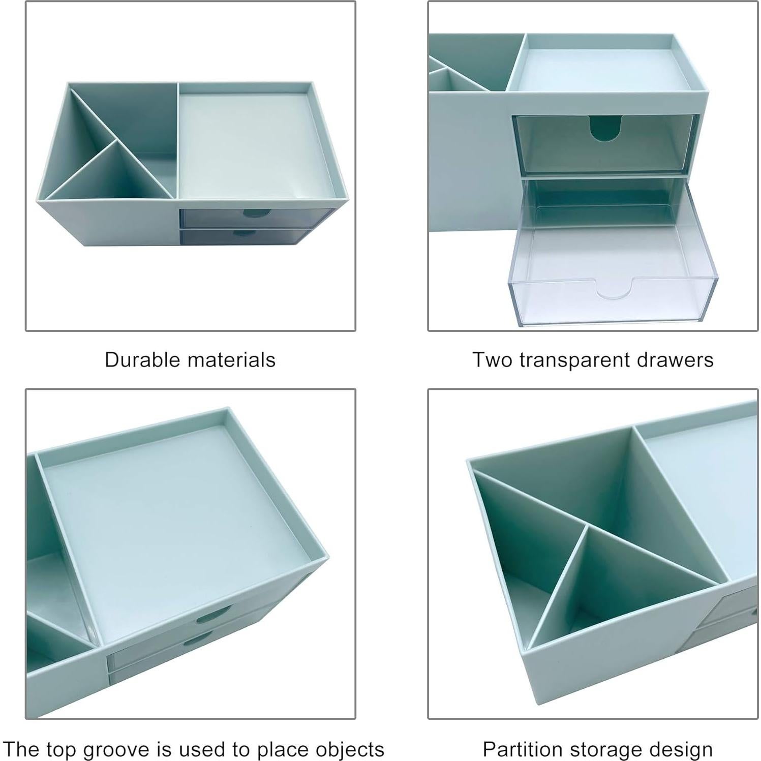 Organizador de Escritorio Marknor Azul 17.6x9x9.2 cm Cosméticos