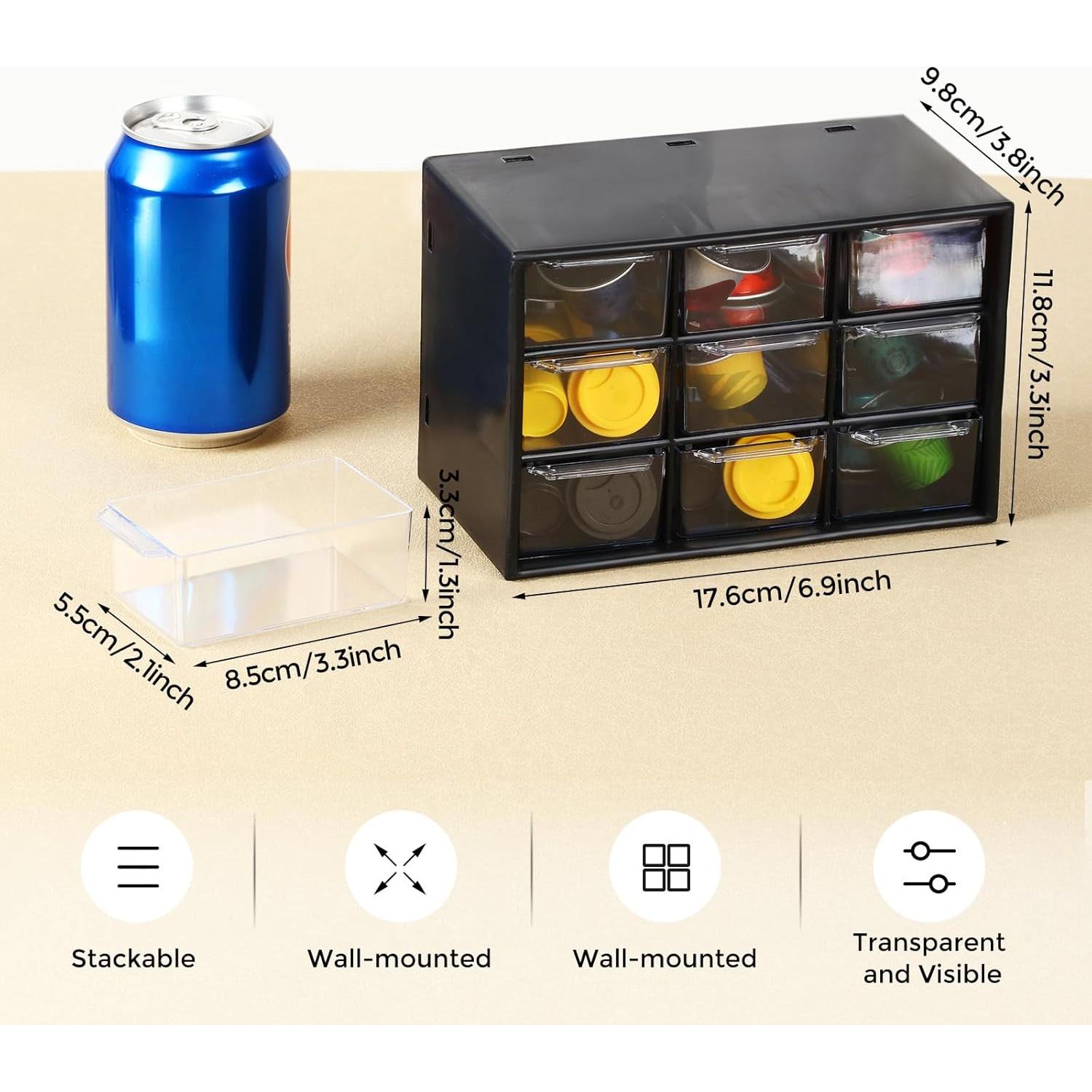 Organizador de Escritorio Marsui con 9 Cajones - Negro