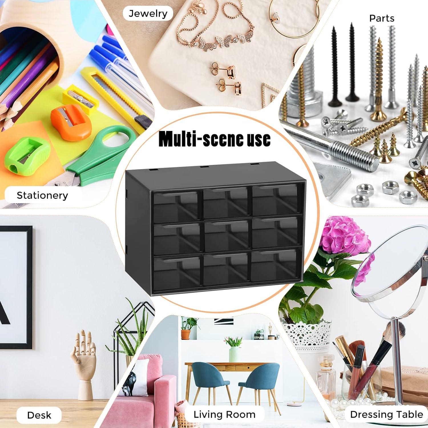 Organizador de Escritorio Marsui con 9 Cajones - Negro