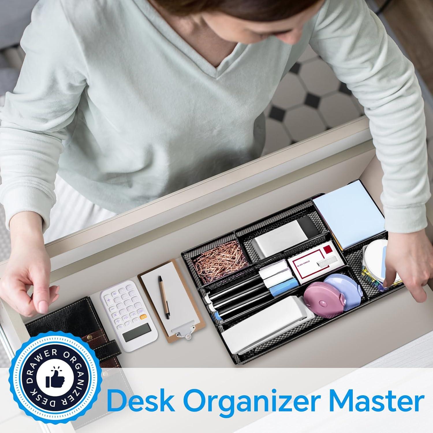 Organizador de Cajones Kciplab de Metal 6 Compartimentos 27.94x15.49 cm