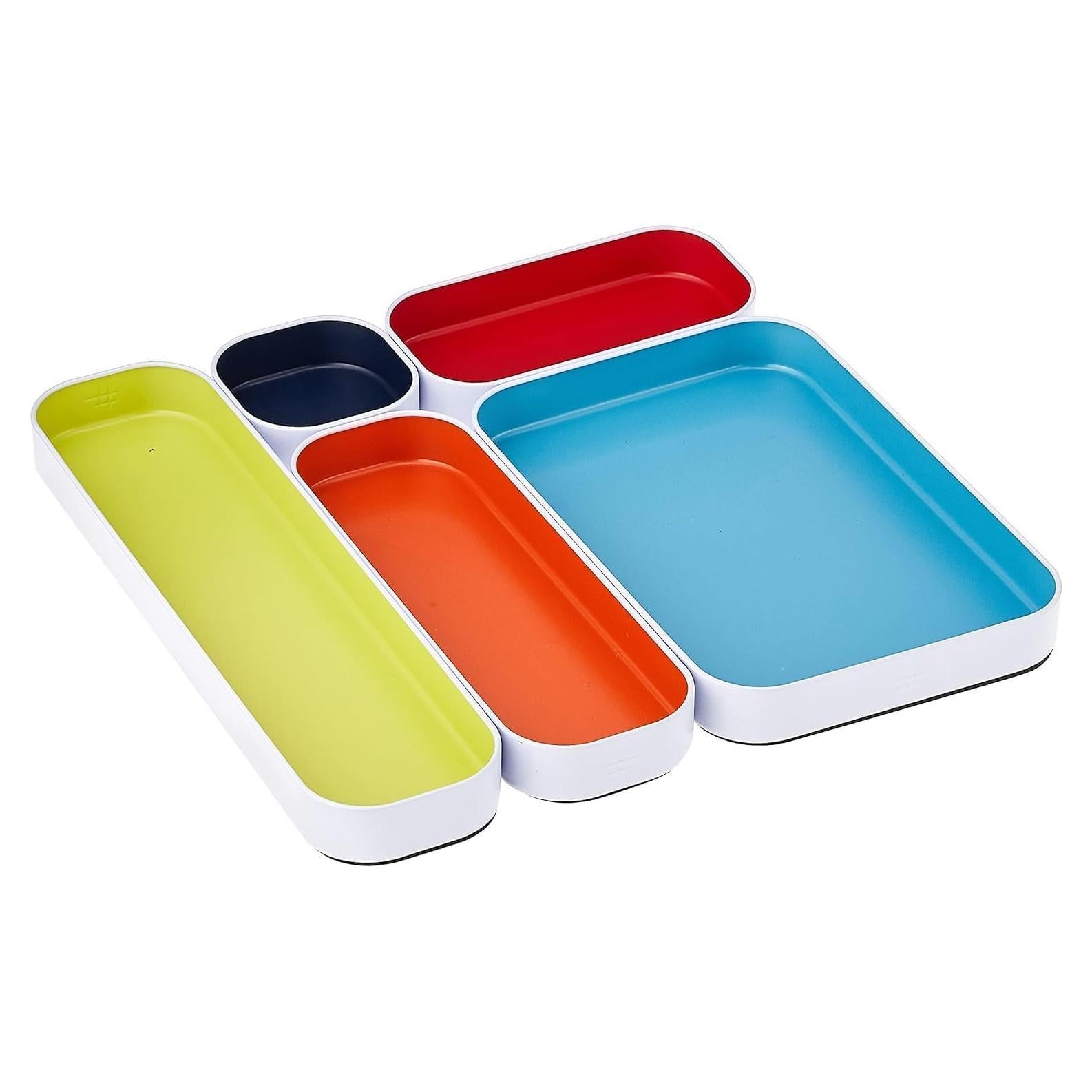 Conjunto de 5 Bandejas Organizadoras de Metal Three by Three