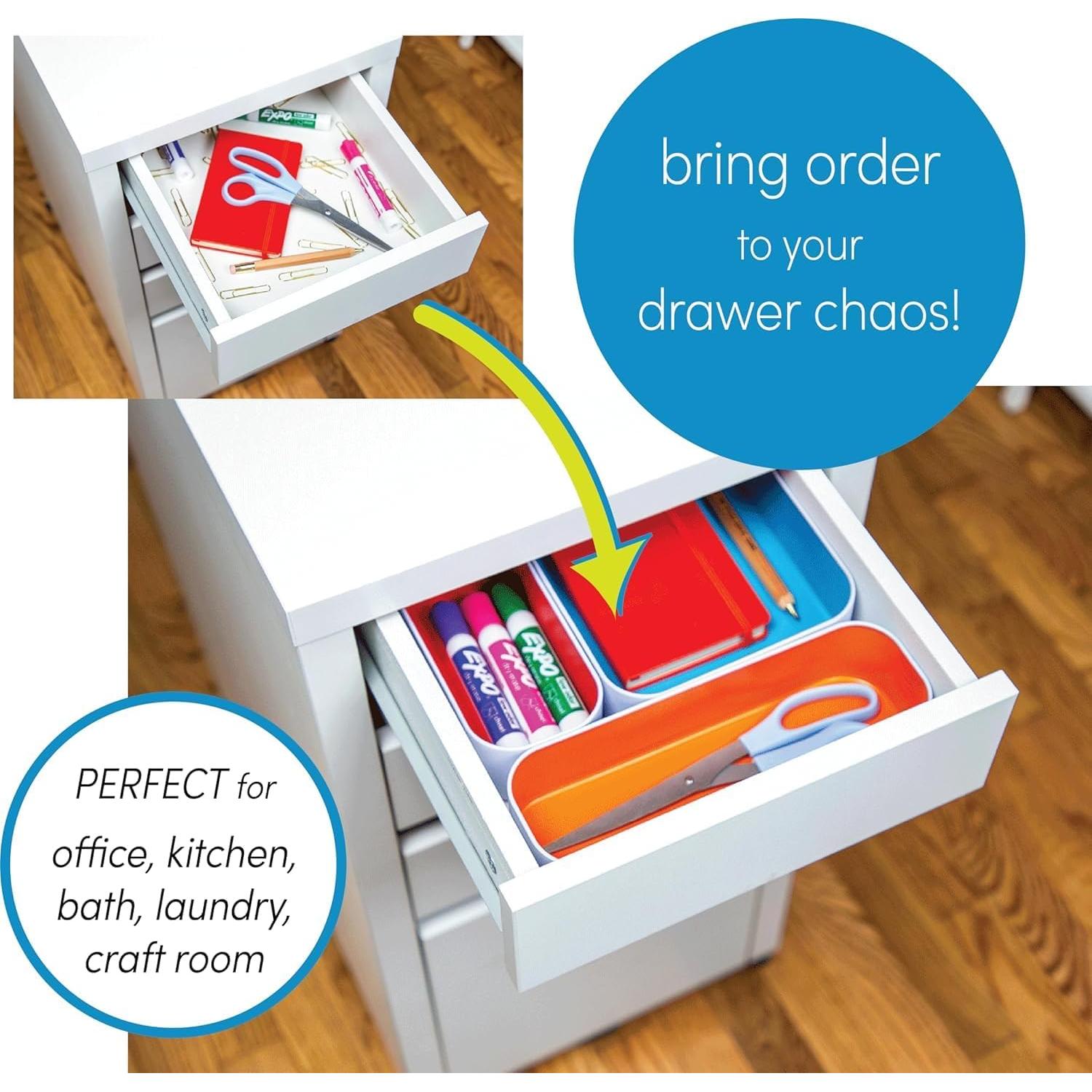 Conjunto de 5 Bandejas Organizadoras de Metal Three by Three