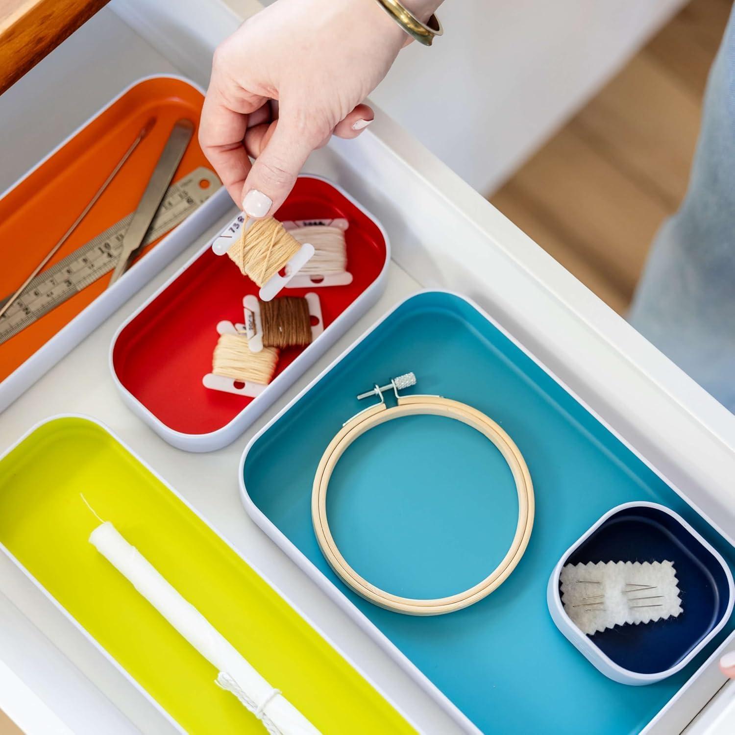 Conjunto de 5 Bandejas Organizadoras de Metal Three by Three